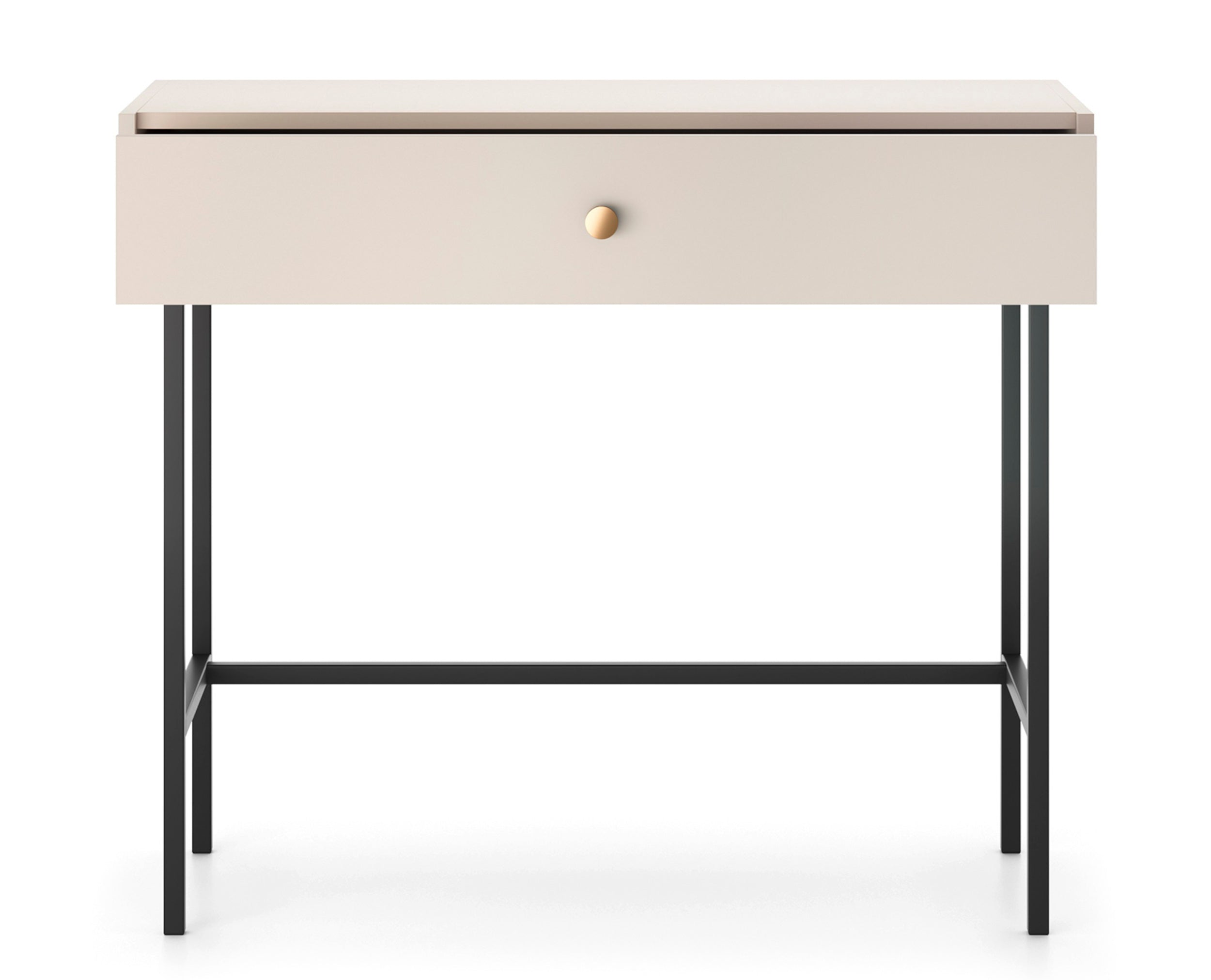 Toilettentisch Divenos mit Schublade 93 cm Grau Beige