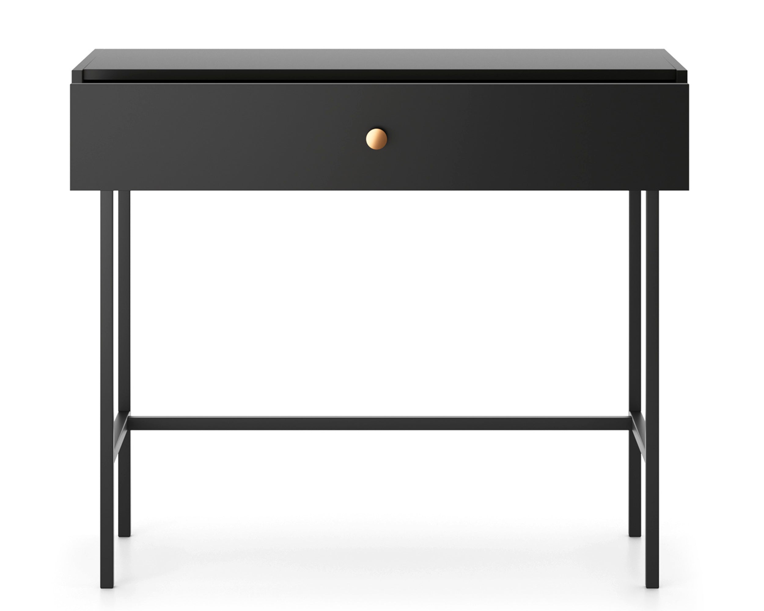 Schminktisch Divenos mit Schublade 93 cm Schwarz