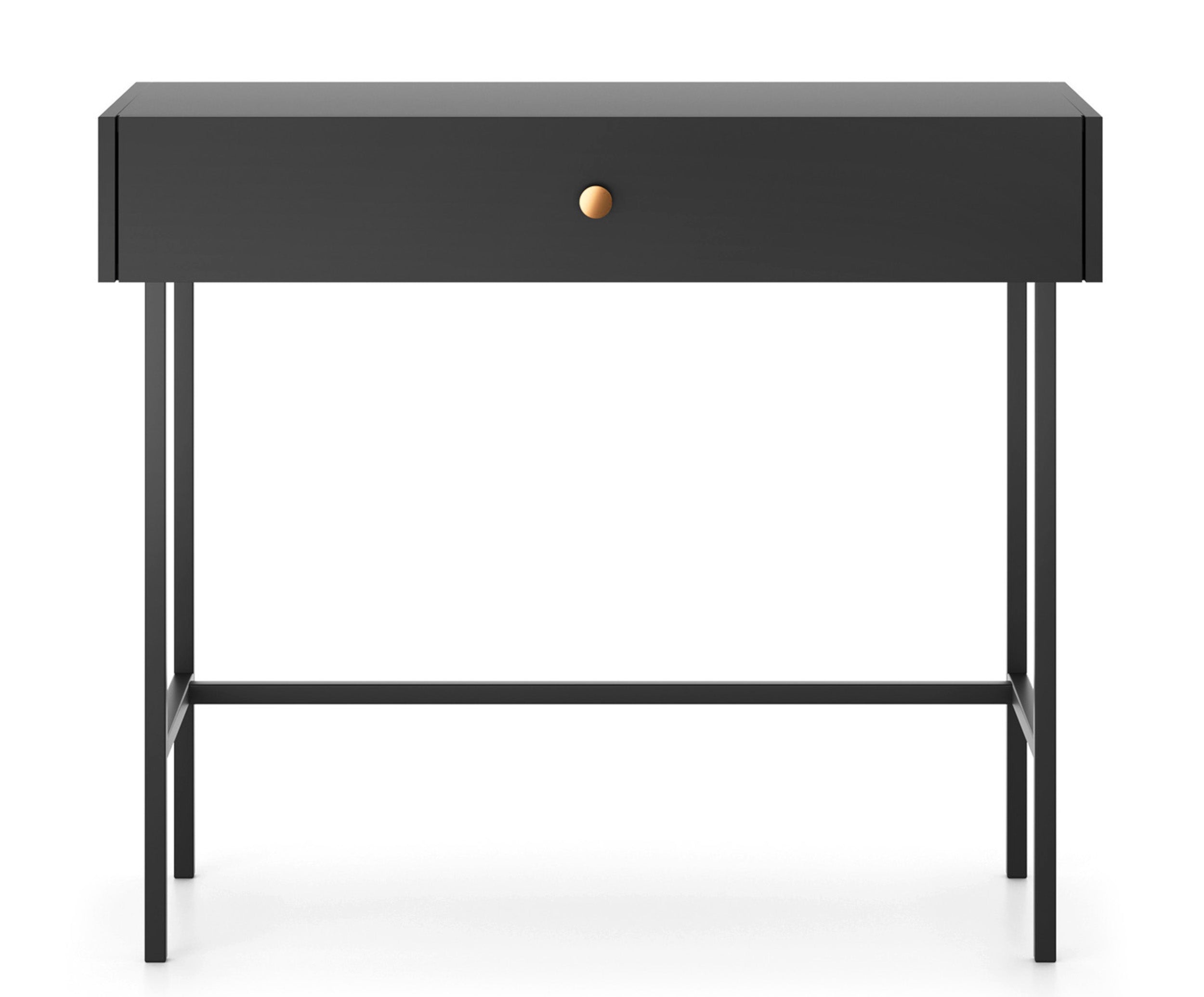 Schminktisch Divenos mit Schublade 93 cm Schwarz