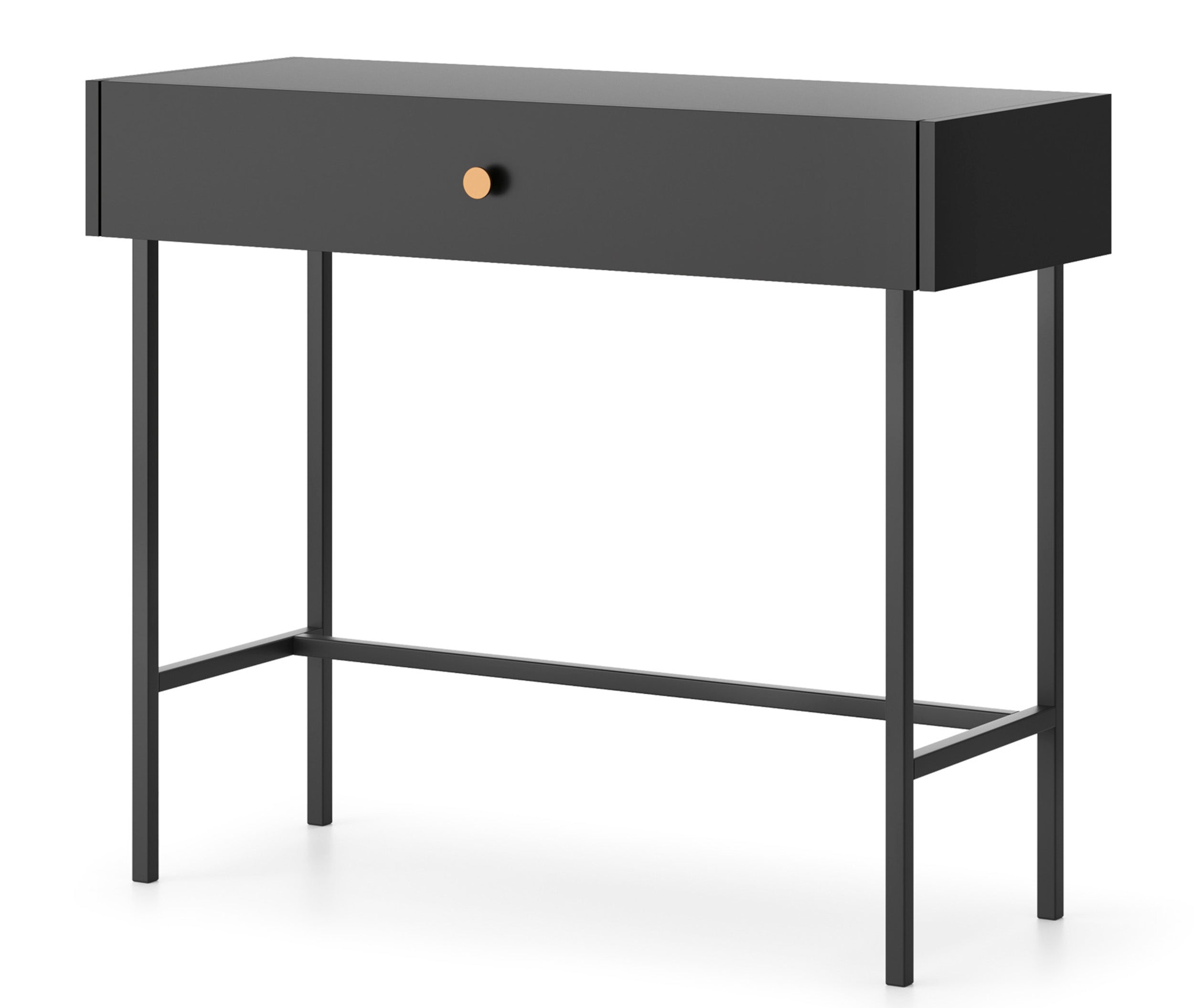 Schminktisch Divenos mit Schublade 93 cm Schwarz