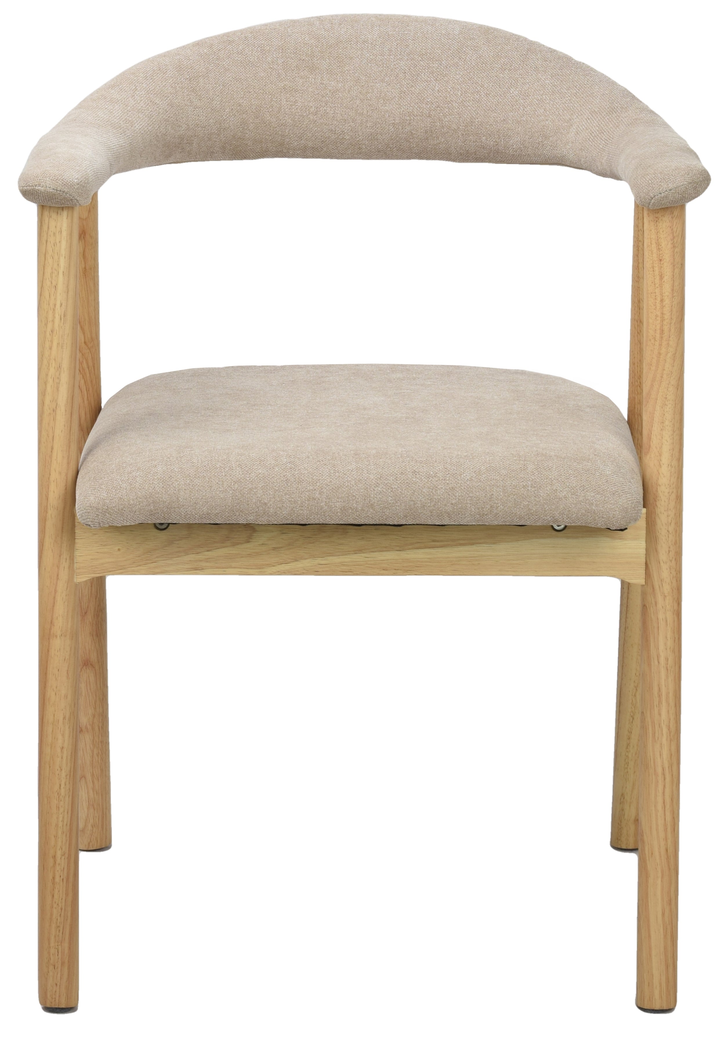 Holzstuhl für das Esszimmer Depenne mit leicht zu reinigendem Stoff, beige Geflecht/natur Eiche