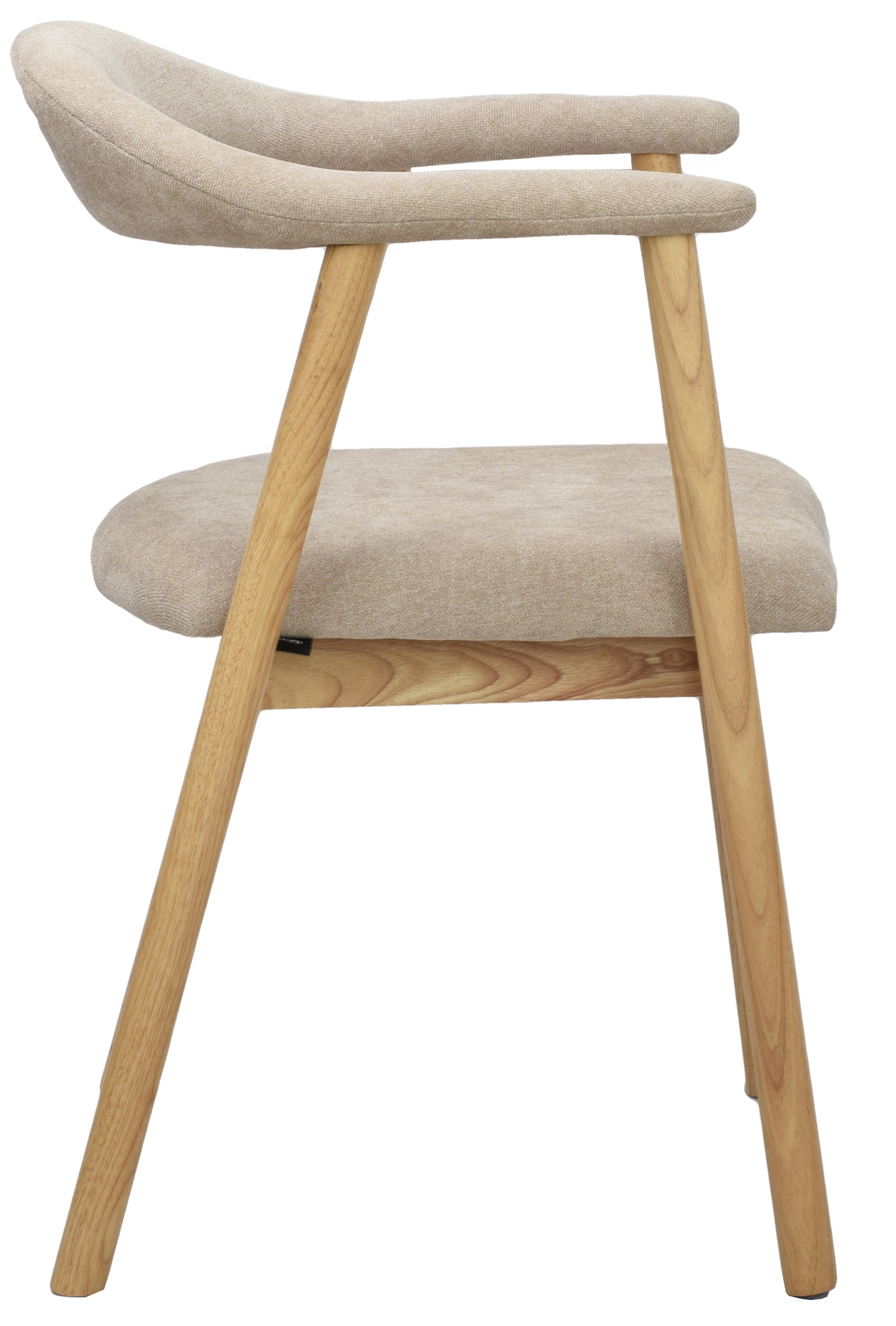 Holzstuhl für das Esszimmer Depenne mit leicht zu reinigendem Stoff, beige Geflecht/natur Eiche