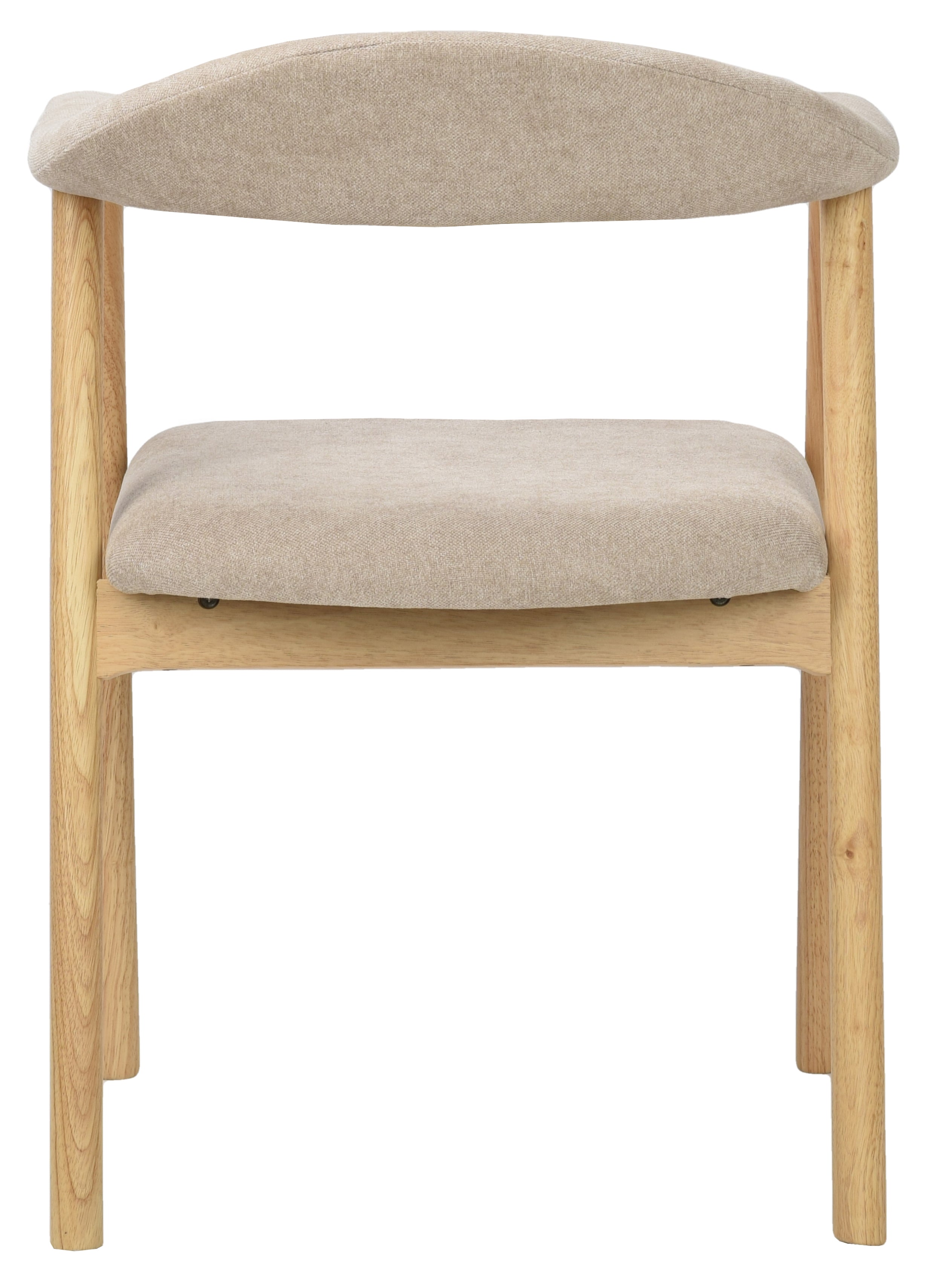 Holzstuhl für das Esszimmer Depenne mit leicht zu reinigendem Stoff, beige Geflecht/natur Eiche