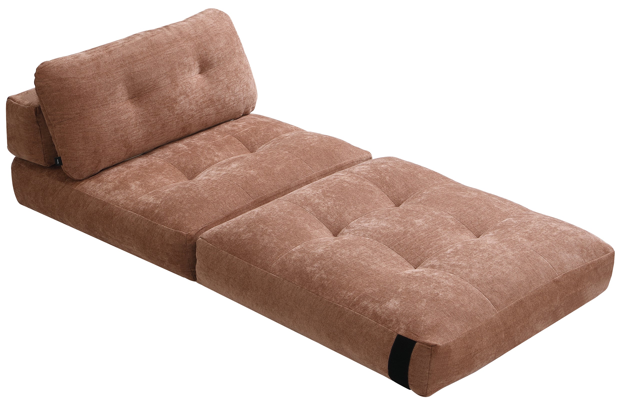 Ausklappbarer Sessel Milessive, kupferfarben, pflegeleichter Chenille-Stoff