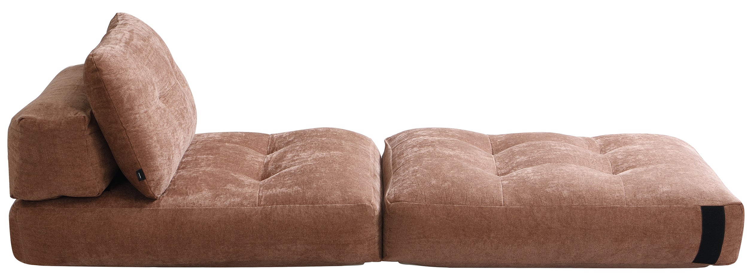 Ausklappbarer Sessel Milessive, kupferfarben, pflegeleichter Chenille-Stoff