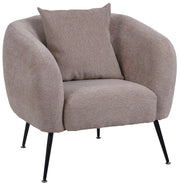 Relaxsessel Inglede dunkelbeige Chenille auf schwarzen Beinen