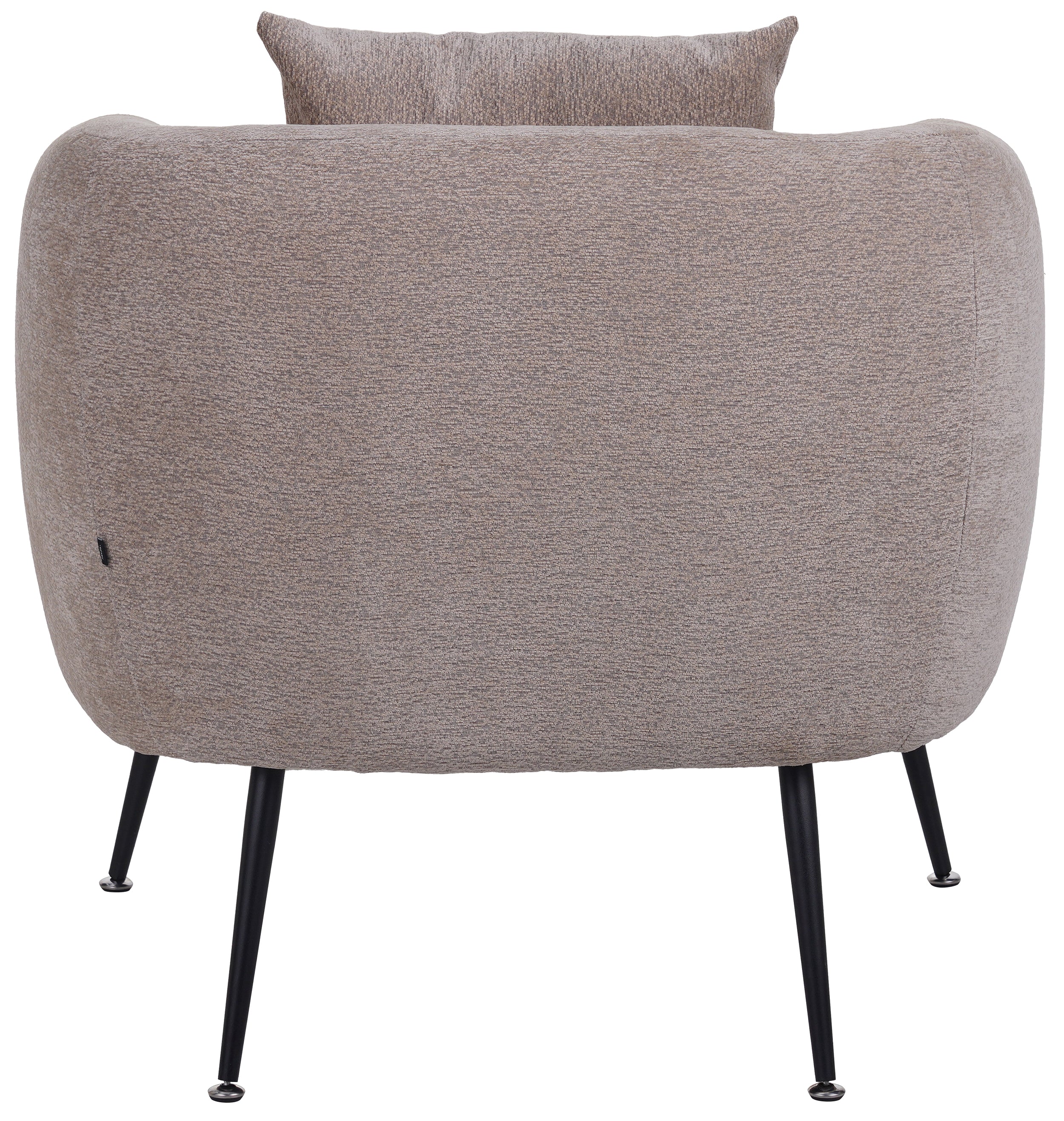 Relaxsessel Inglede dunkelbeige Chenille auf schwarzen Beinen
