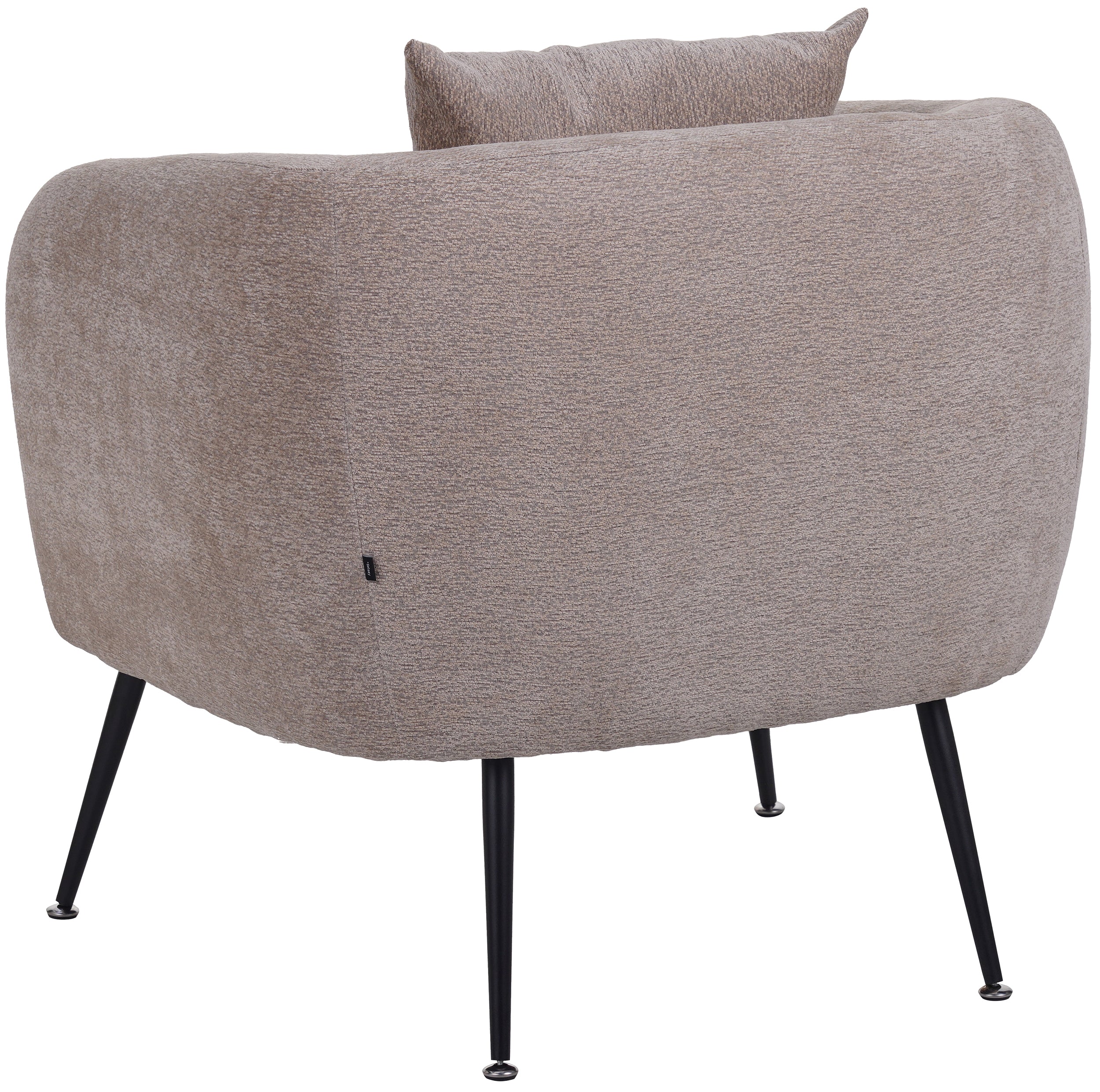 Relaxsessel Inglede dunkelbeige Chenille auf schwarzen Beinen