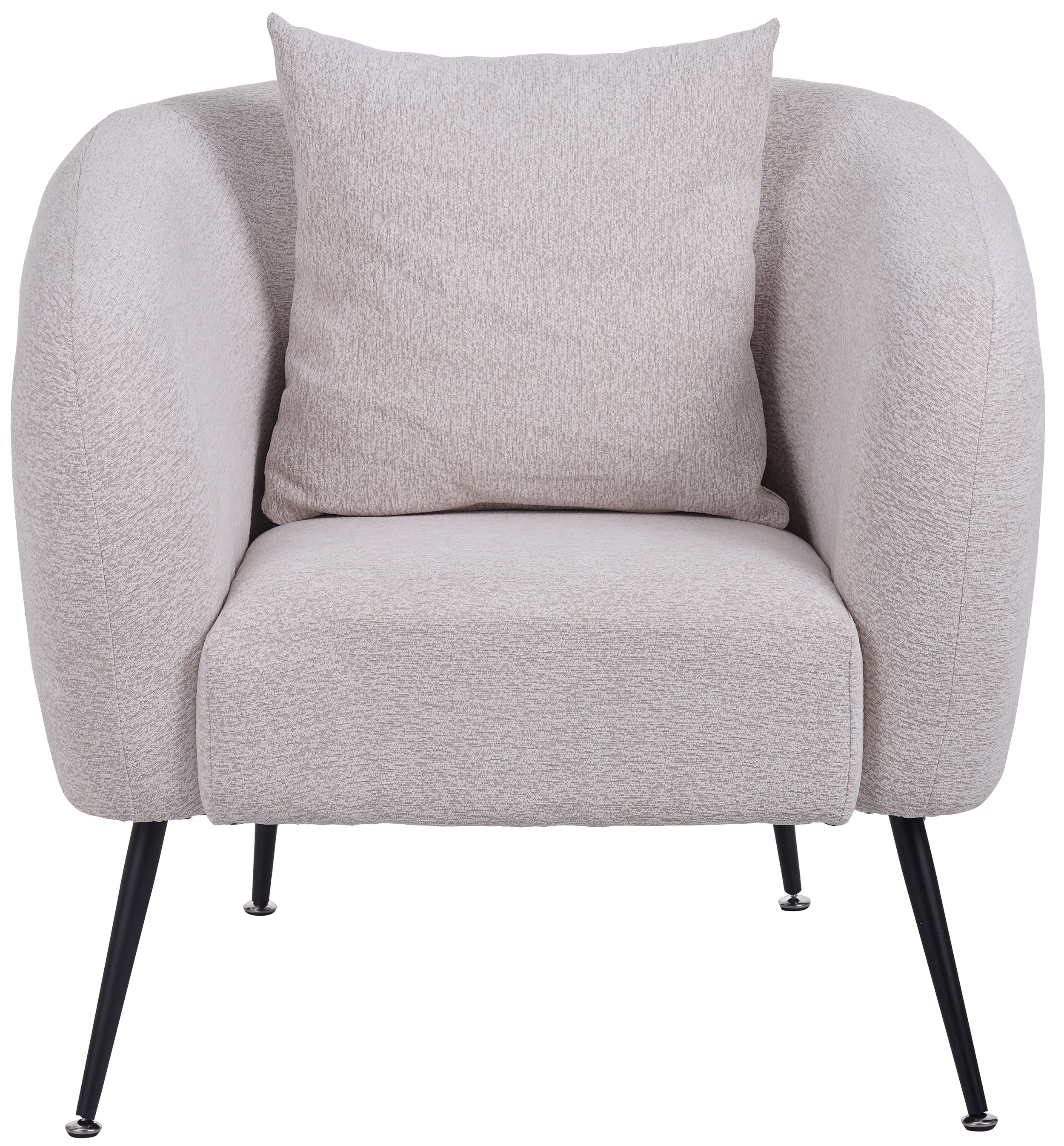 Relaxsessel Inglede hellbeige Chenille auf schwarzen Beinen
