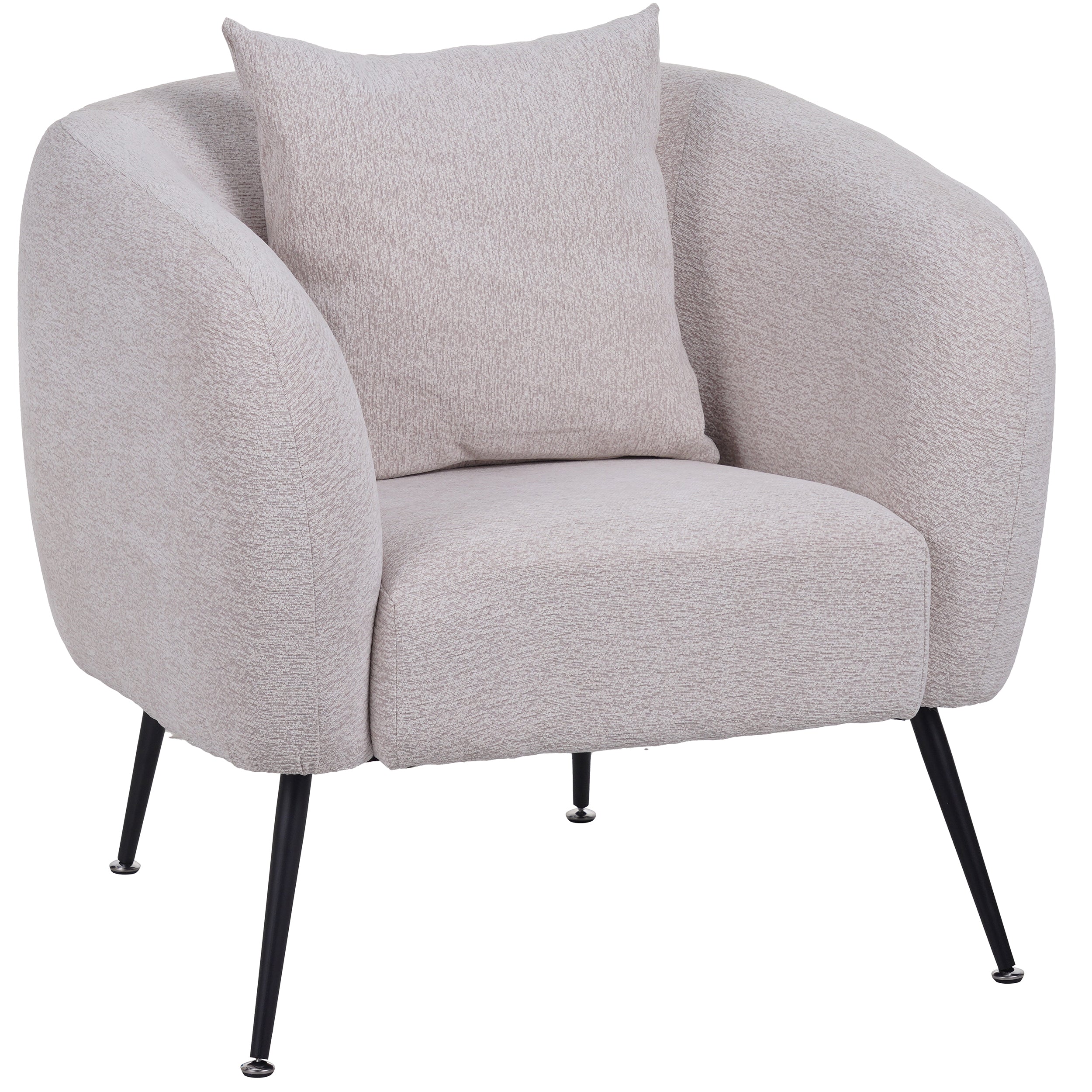 Relaxsessel Inglede hellbeige Chenille auf schwarzen Beinen