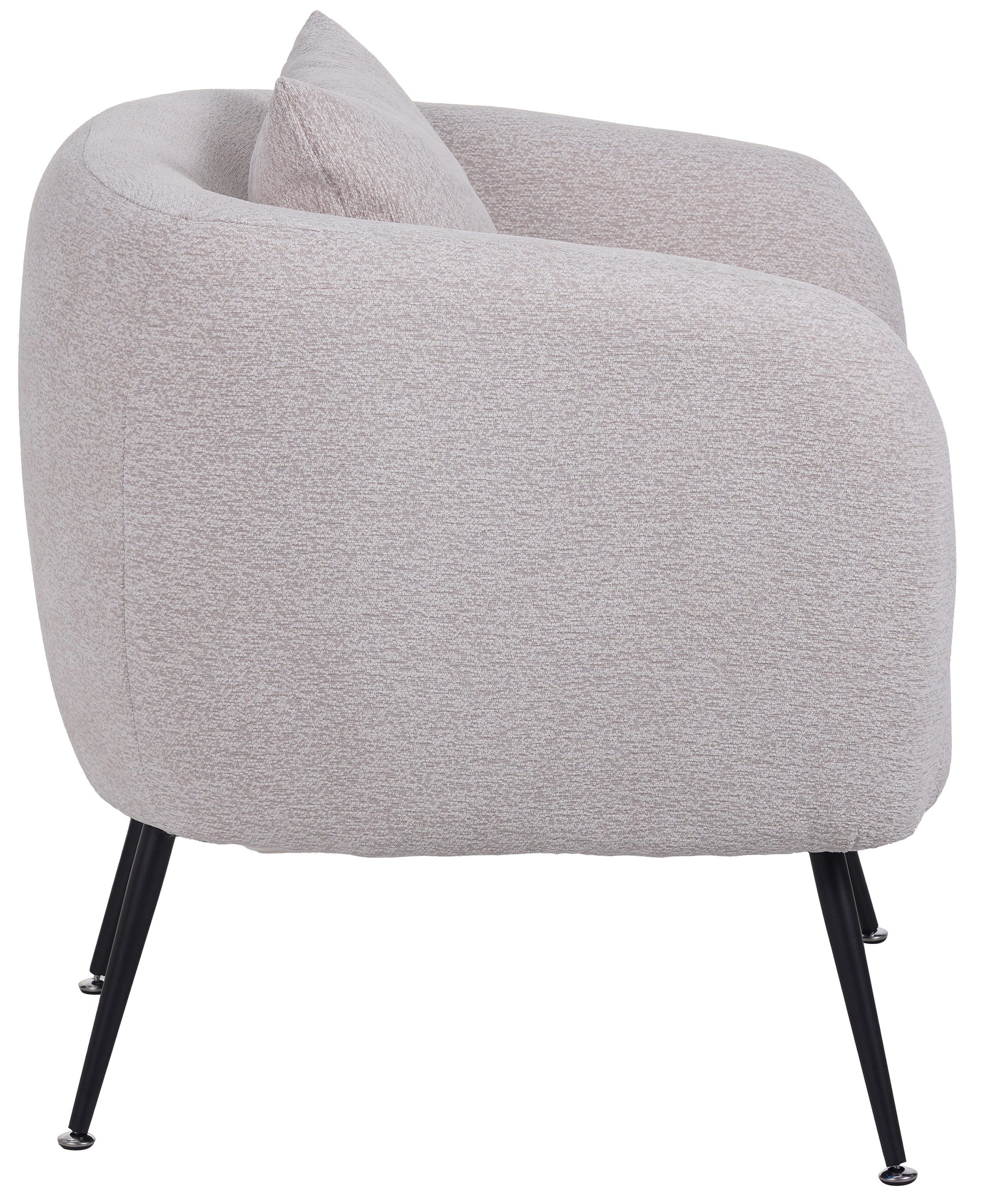 Relaxsessel Inglede hellbeige Chenille auf schwarzen Beinen