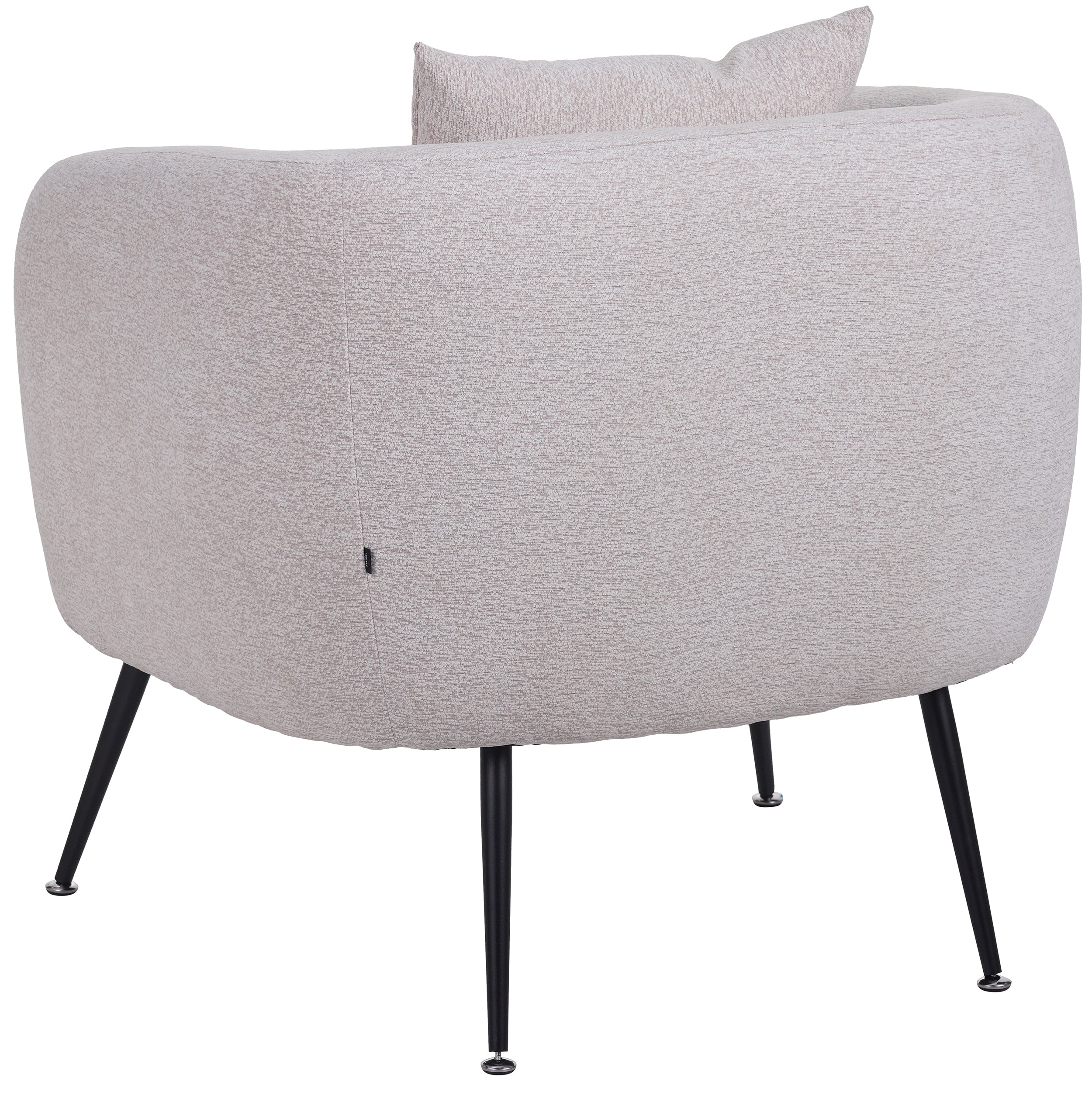 Relaxsessel Inglede hellbeige Chenille auf schwarzen Beinen