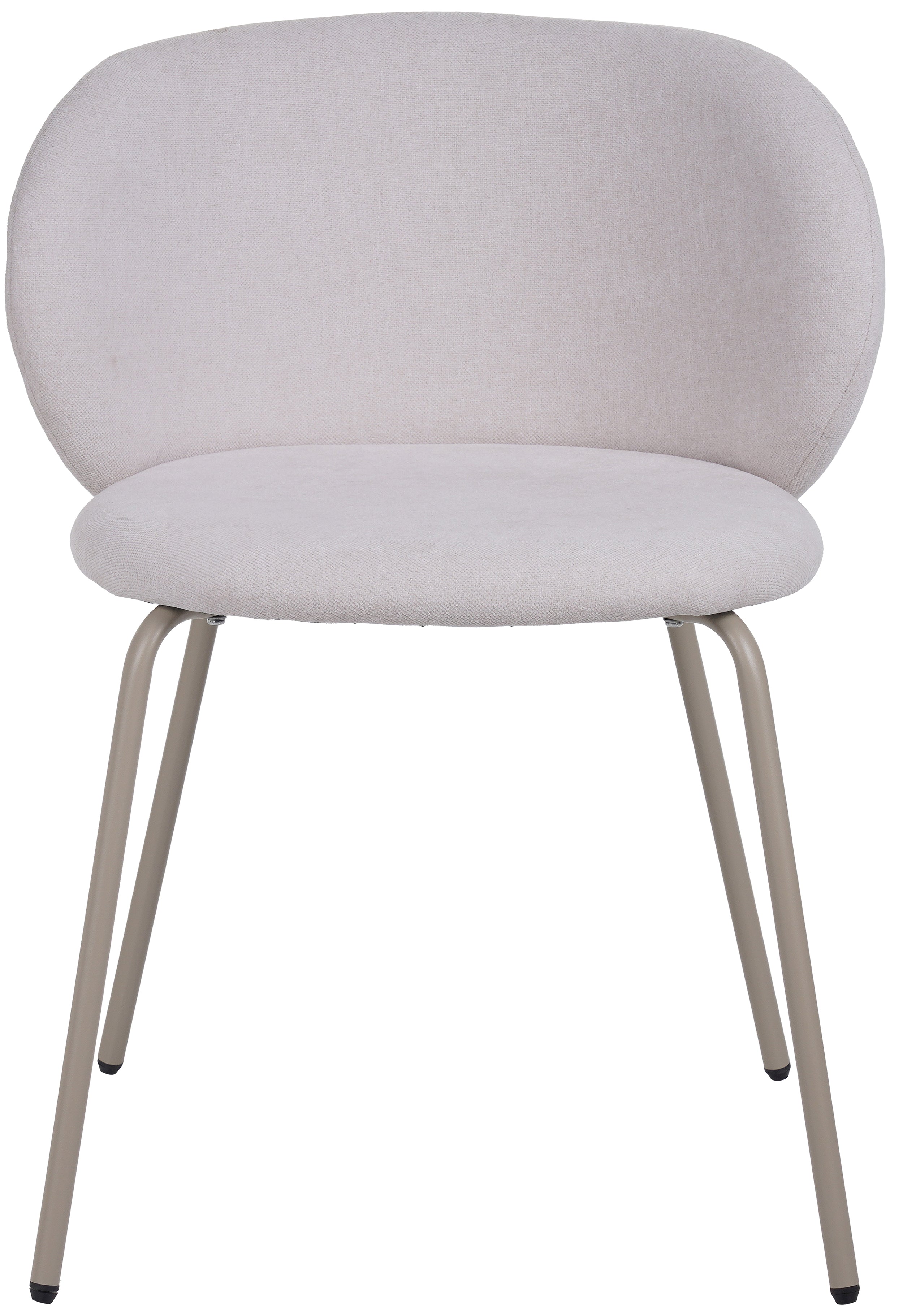 Polsterstuhl für das Esszimmer Berlents mit cremefarbenem Geflecht auf beigen Beinen