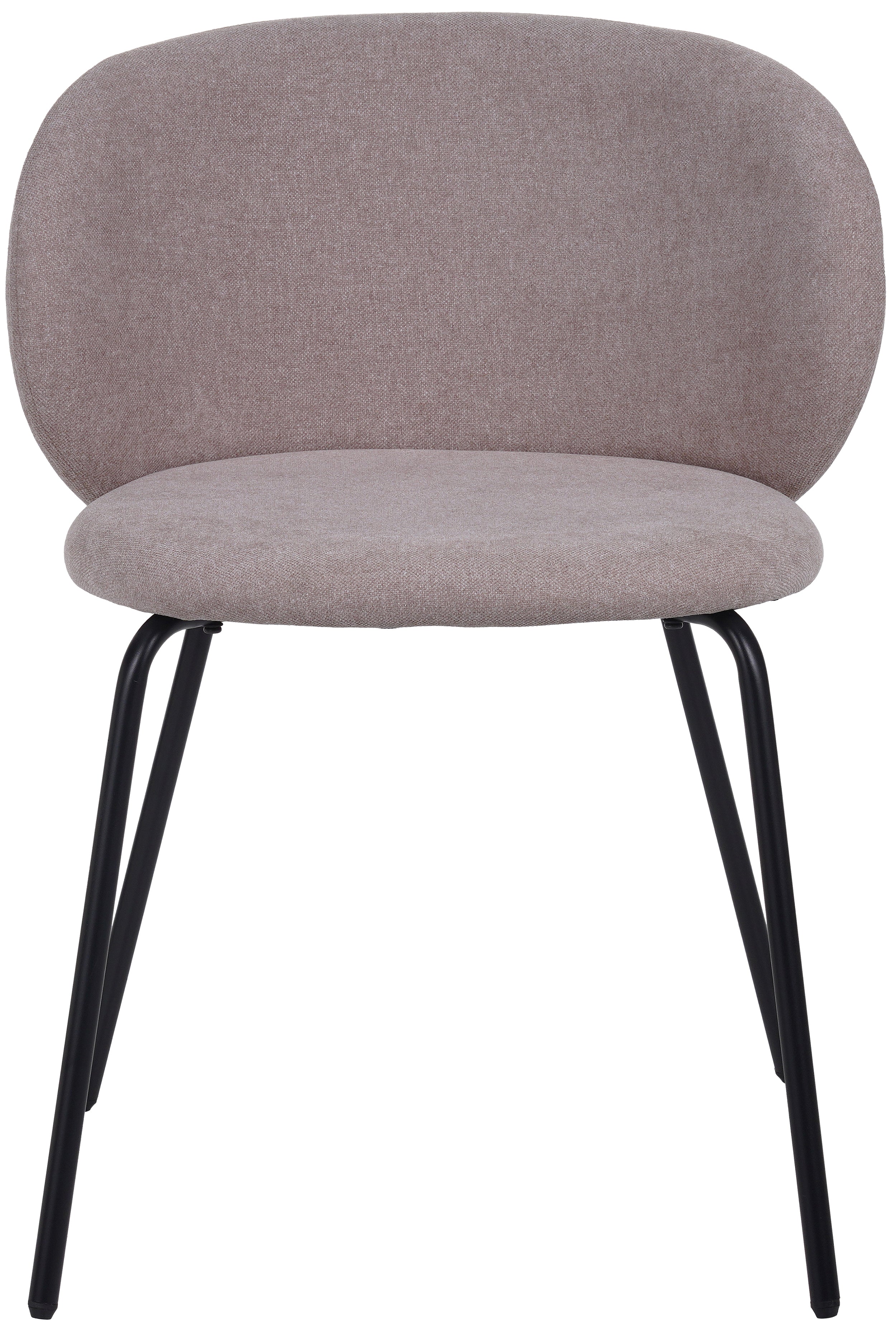 Polsterstuhl für das Esszimmer Berlents, beige Geflecht auf schwarzen Beinen