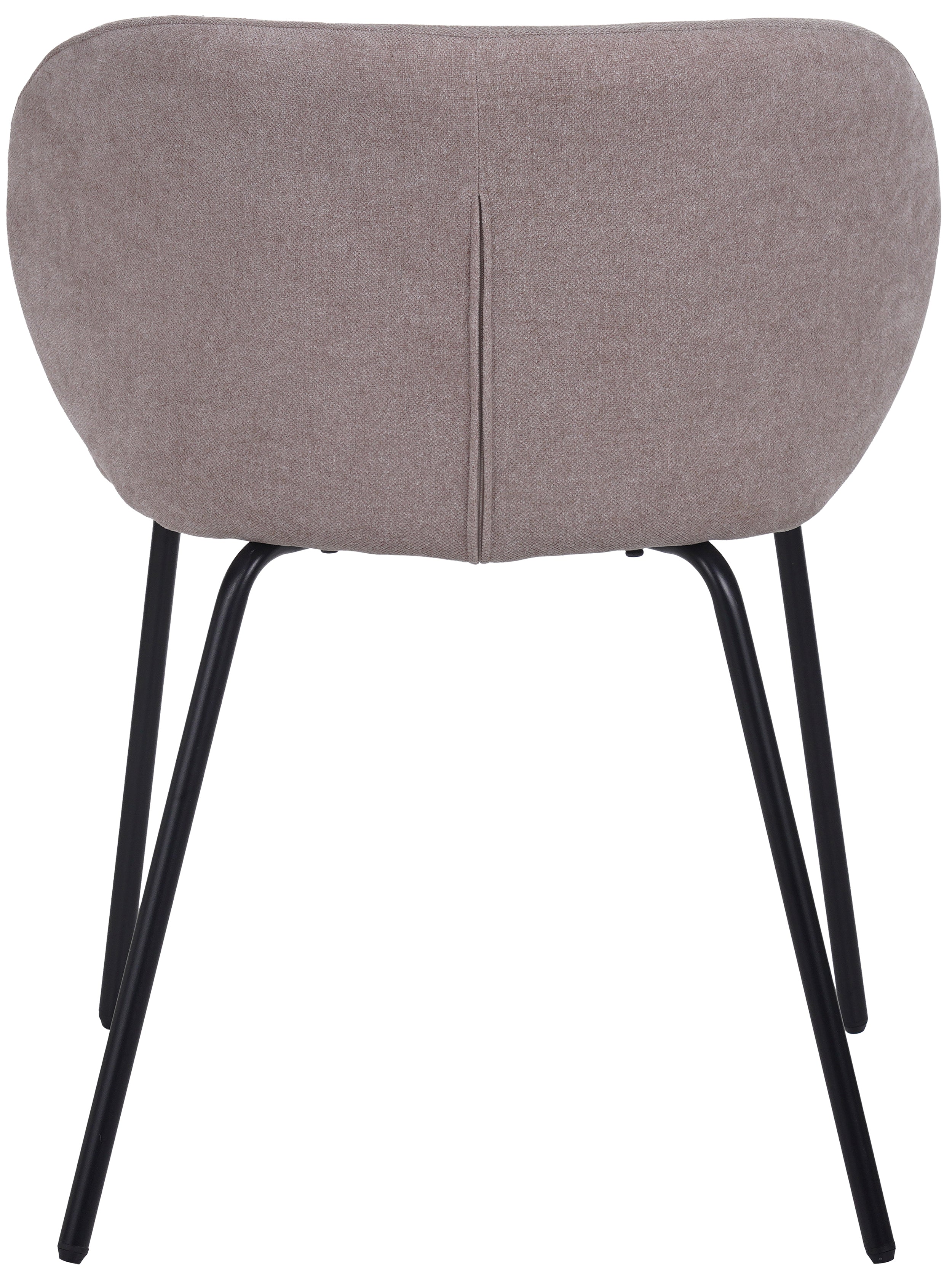 Polsterstuhl für das Esszimmer Berlents, beige Geflecht auf schwarzen Beinen