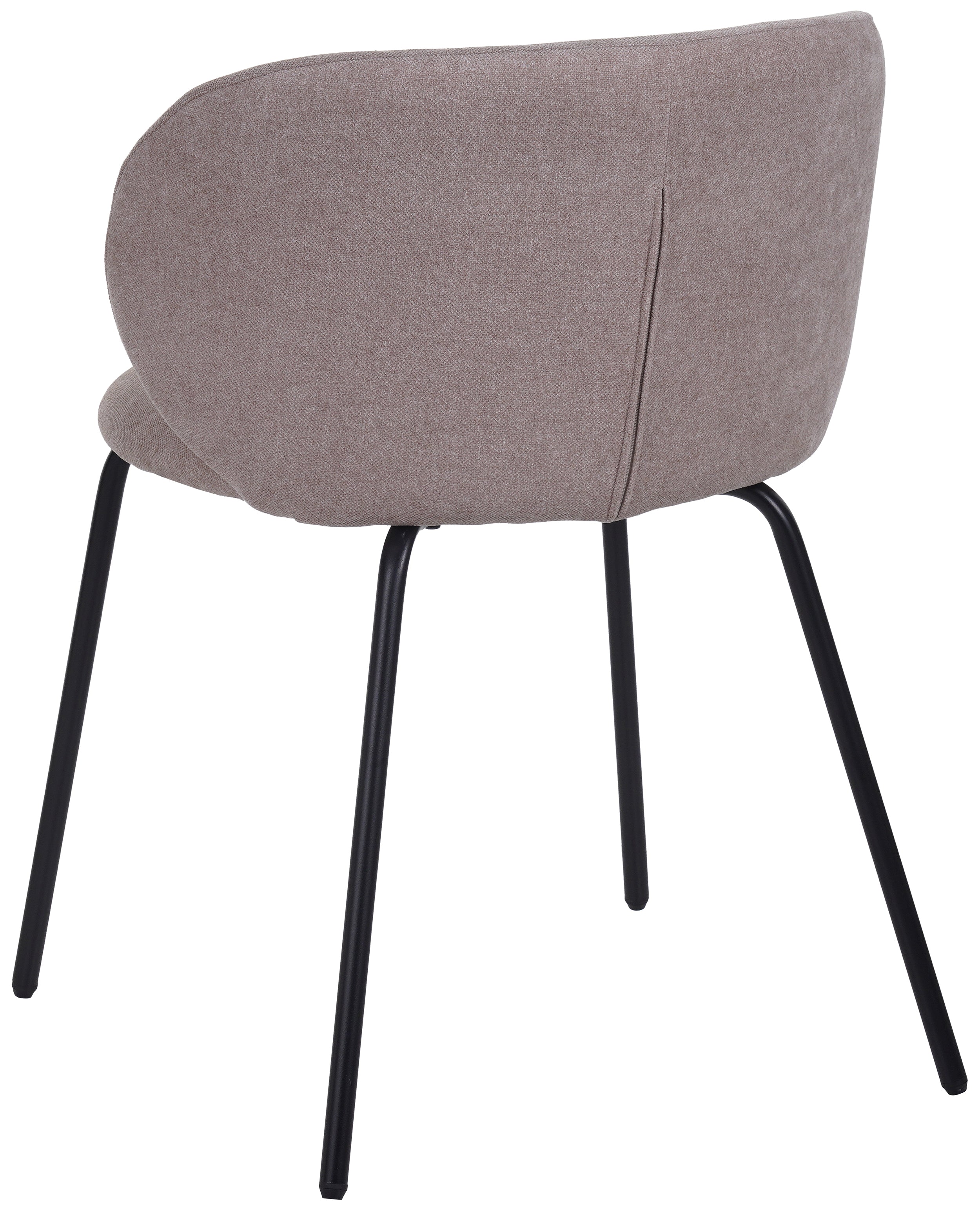 Polsterstuhl für das Esszimmer Berlents, beige Geflecht auf schwarzen Beinen