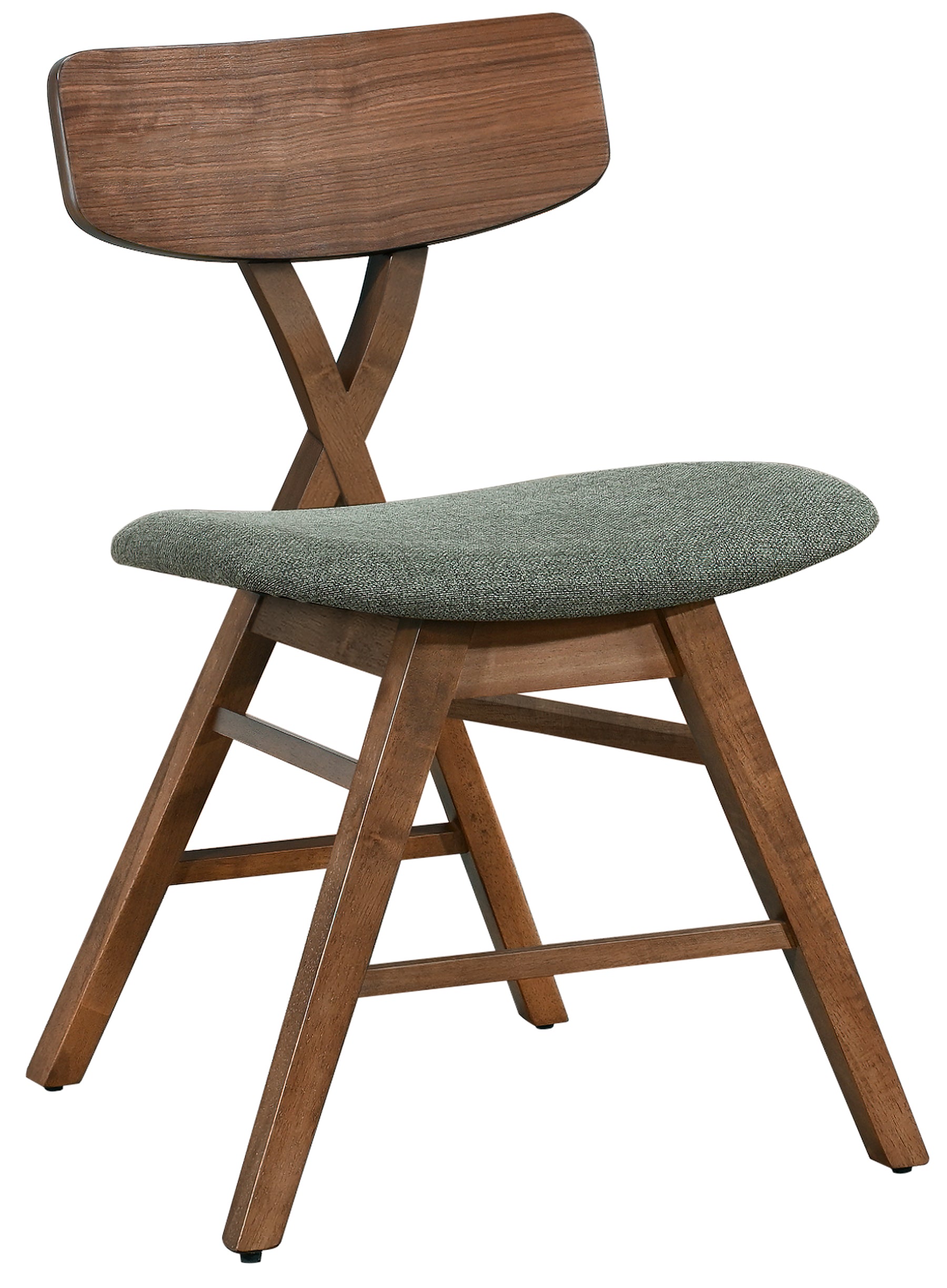Holzstuhl für das Esszimmer Loomens Nussbaum/Grün