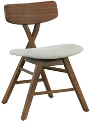 Holzstuhl für das Esszimmer Loomens Nussbaum/Beige