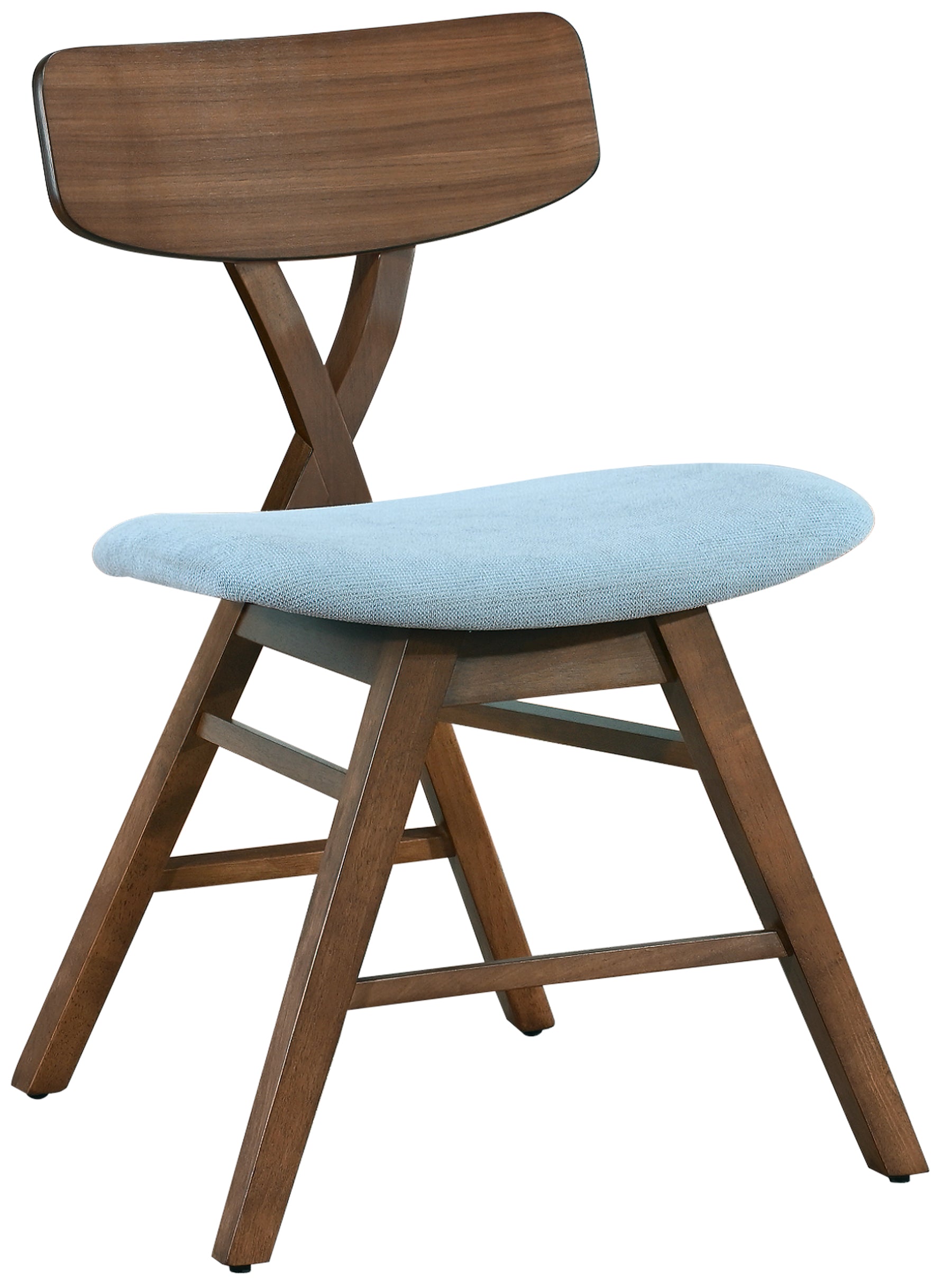 Holzstuhl für das Esszimmer Loomens Nussbaum/Blau