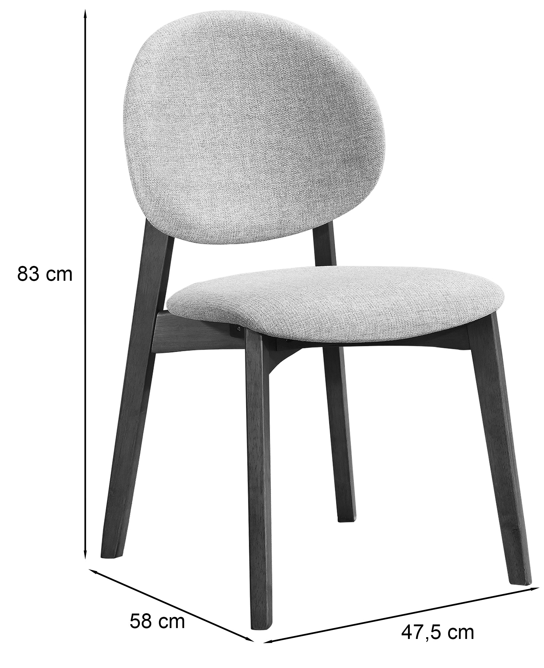 Holzstuhl für das Esszimmer Stenne Nussbaum/Beige