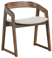 Holzstuhl für das Esszimmer Saloss Nussbaum/Beige