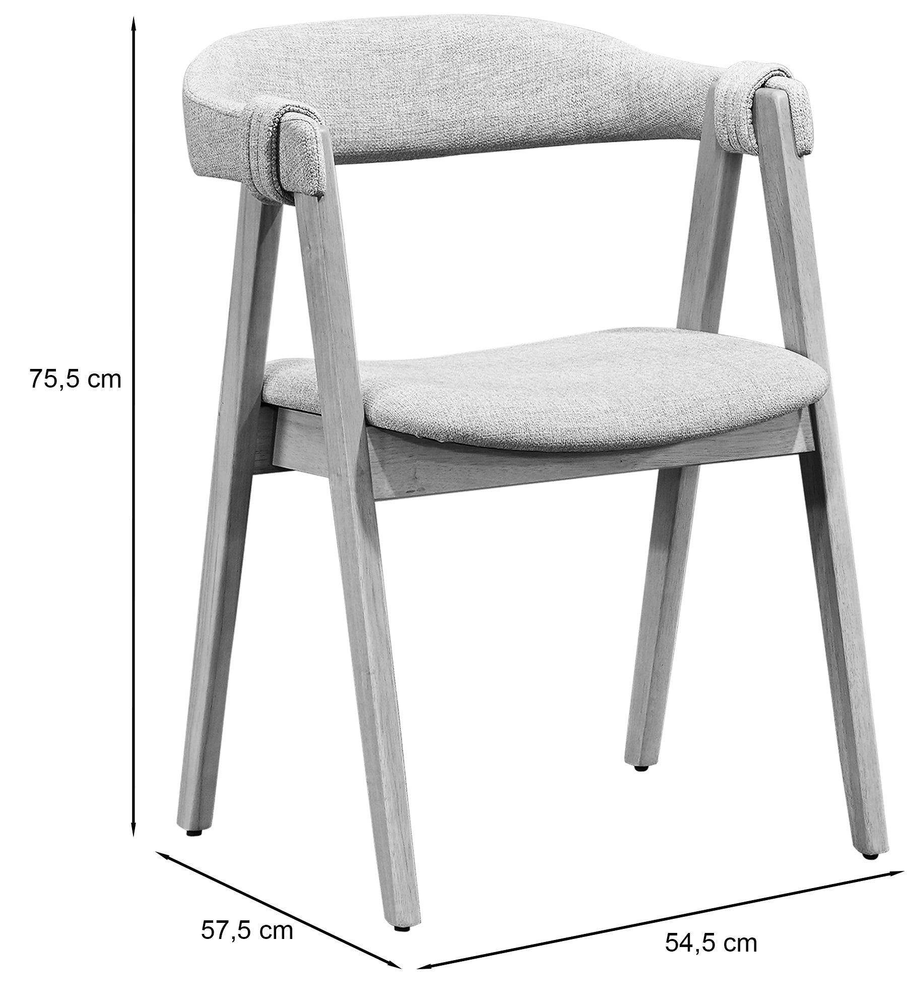 Holzstuhl für das Esszimmer Inneles in natürlicher Eiche/beige