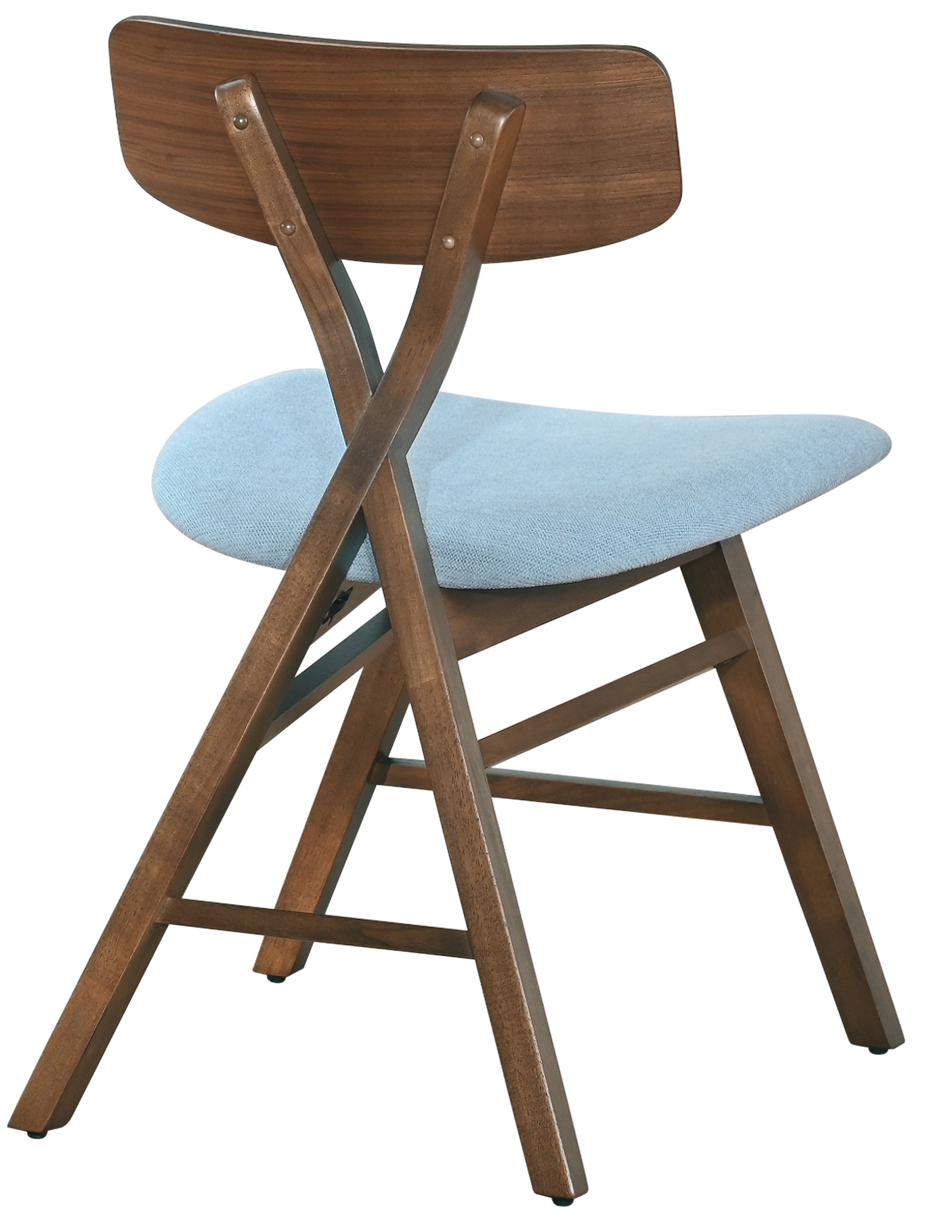 Holzstuhl für das Esszimmer Loomens Nussbaum/Blau