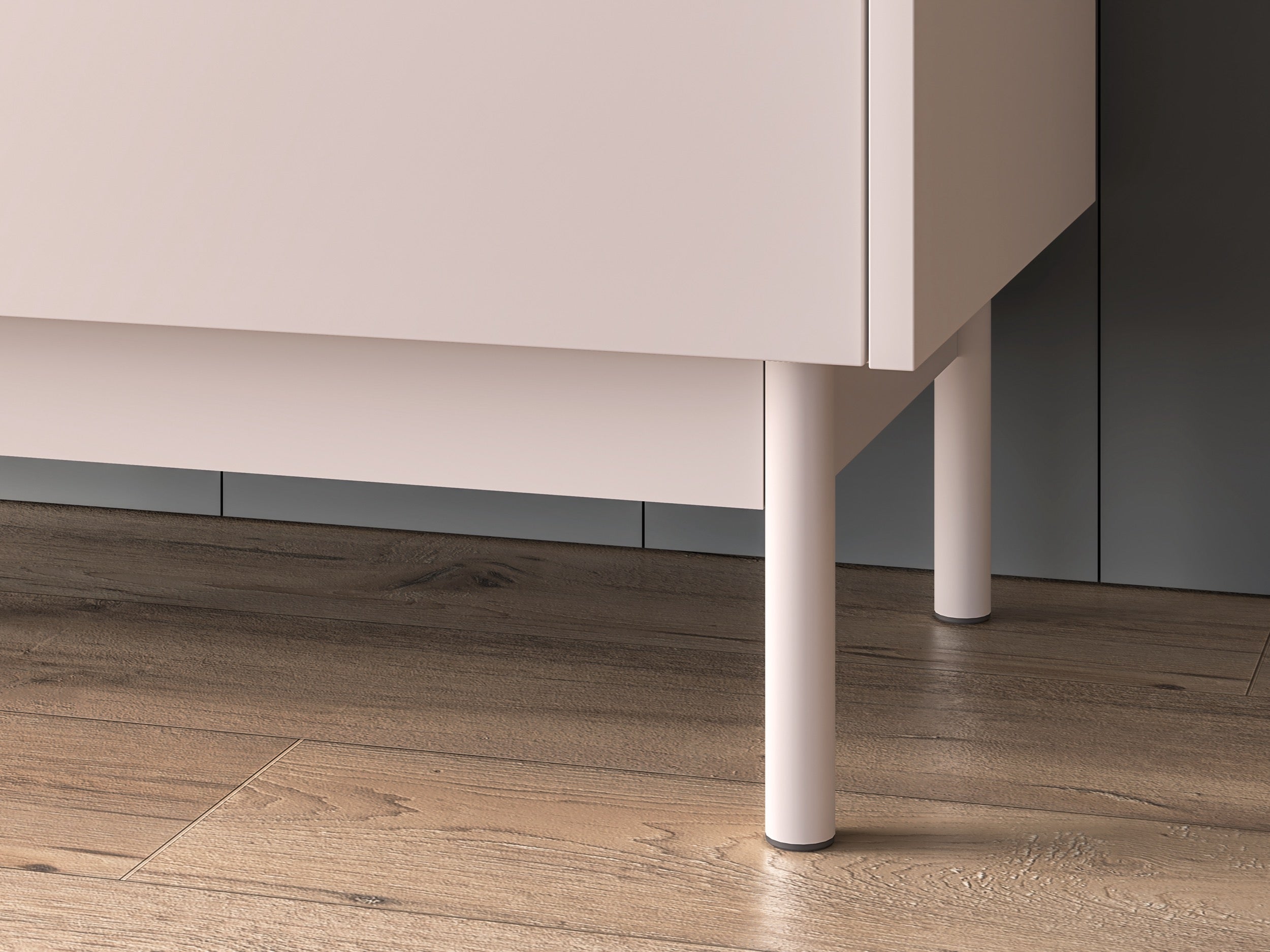 TV-Schrank Dunea mit zwei Schubladen und Fächern, 154 cm, Kaschmir/Eiche