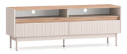 TV-Schrank Dunea mit zwei Schubladen und Fächern, 154 cm, Kaschmir/Eiche