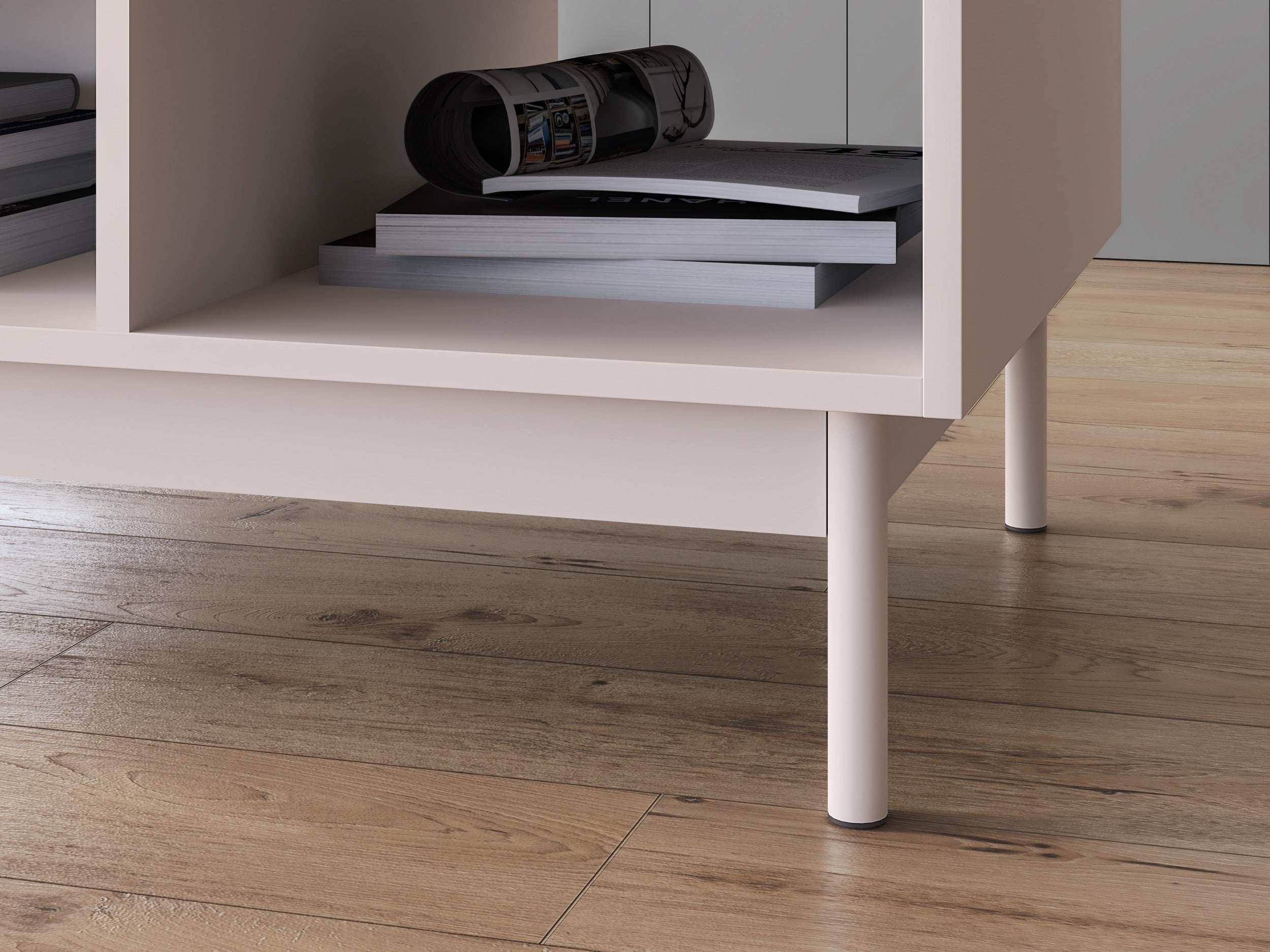 Couchtisch Dunea mit Fächern 90x60 cm Kaschmir/Eiche