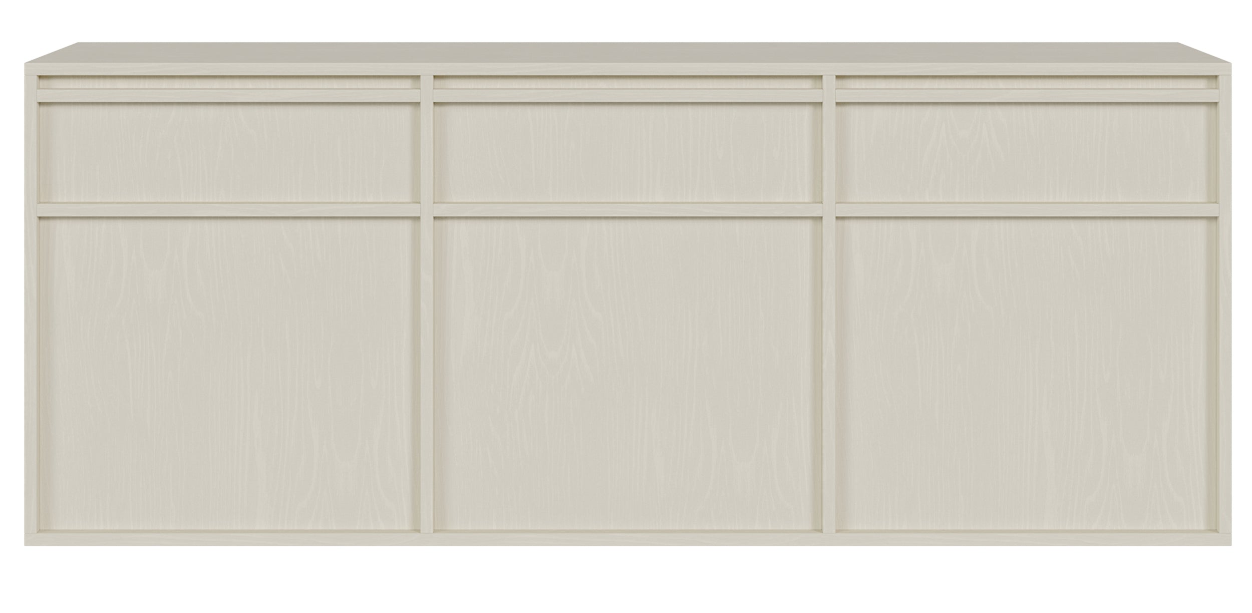 Hängende dreitürige Kommode Evo mit Schubladen, 154 cm, Sandbeige