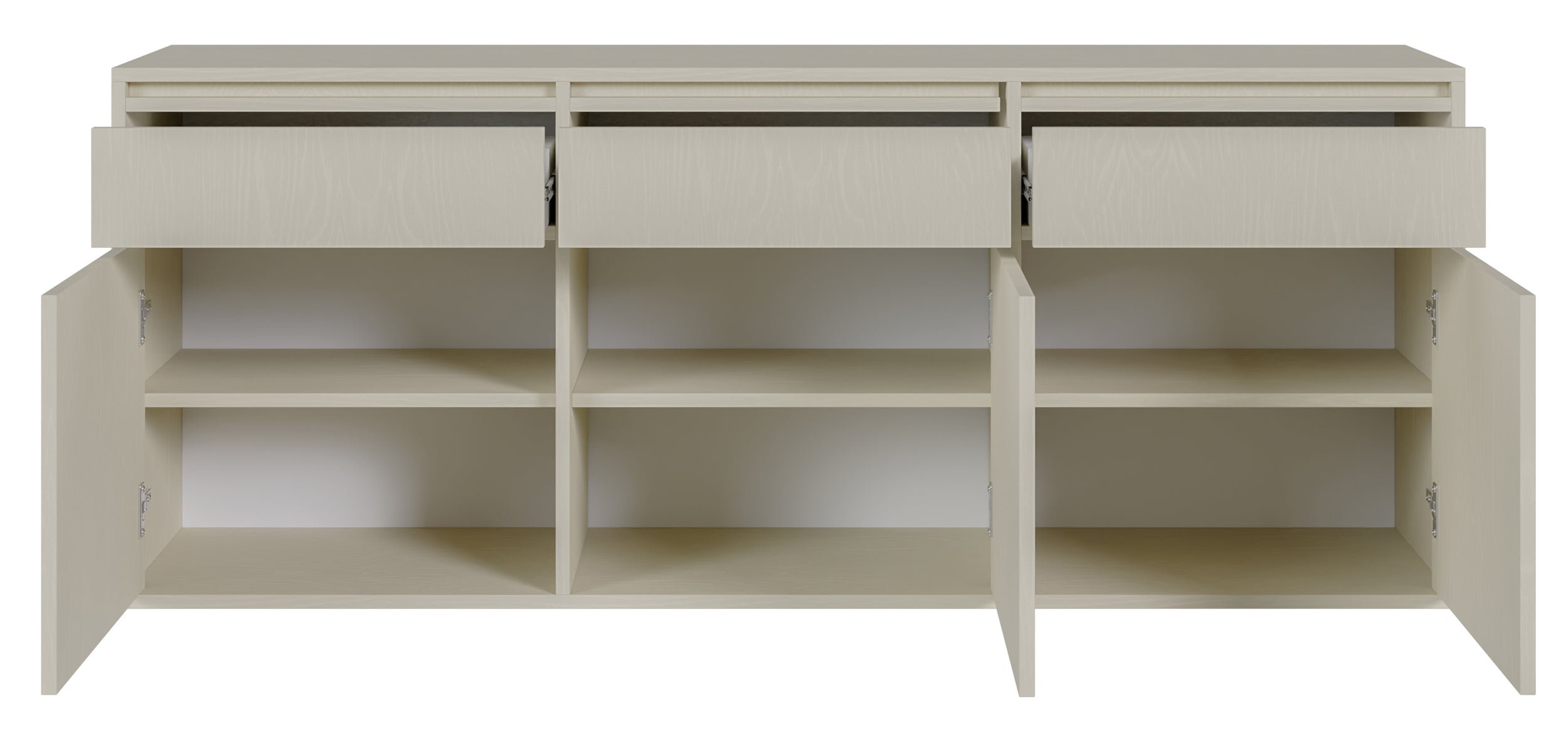 Hängende dreitürige Kommode Evo mit Schubladen, 154 cm, Sandbeige