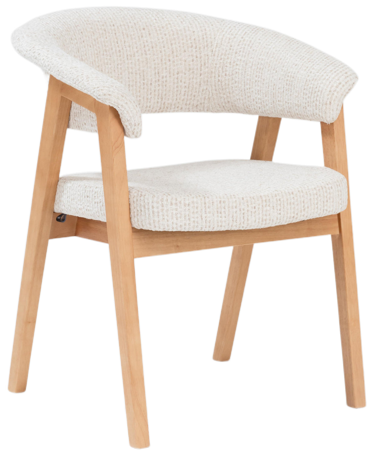 Holzstuhl für das Esszimmer Nux hellgrüner Chenille/Nussbaum