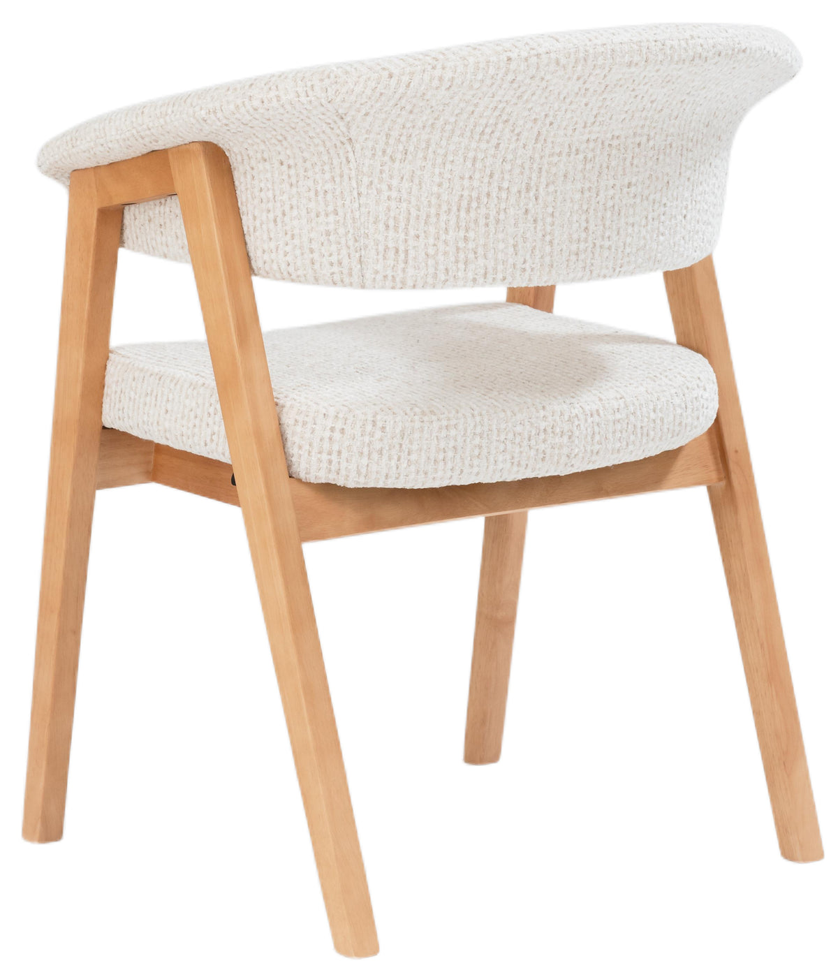 Holzstuhl für das Esszimmer Nux hellbeiger Chenille/Eiche natur