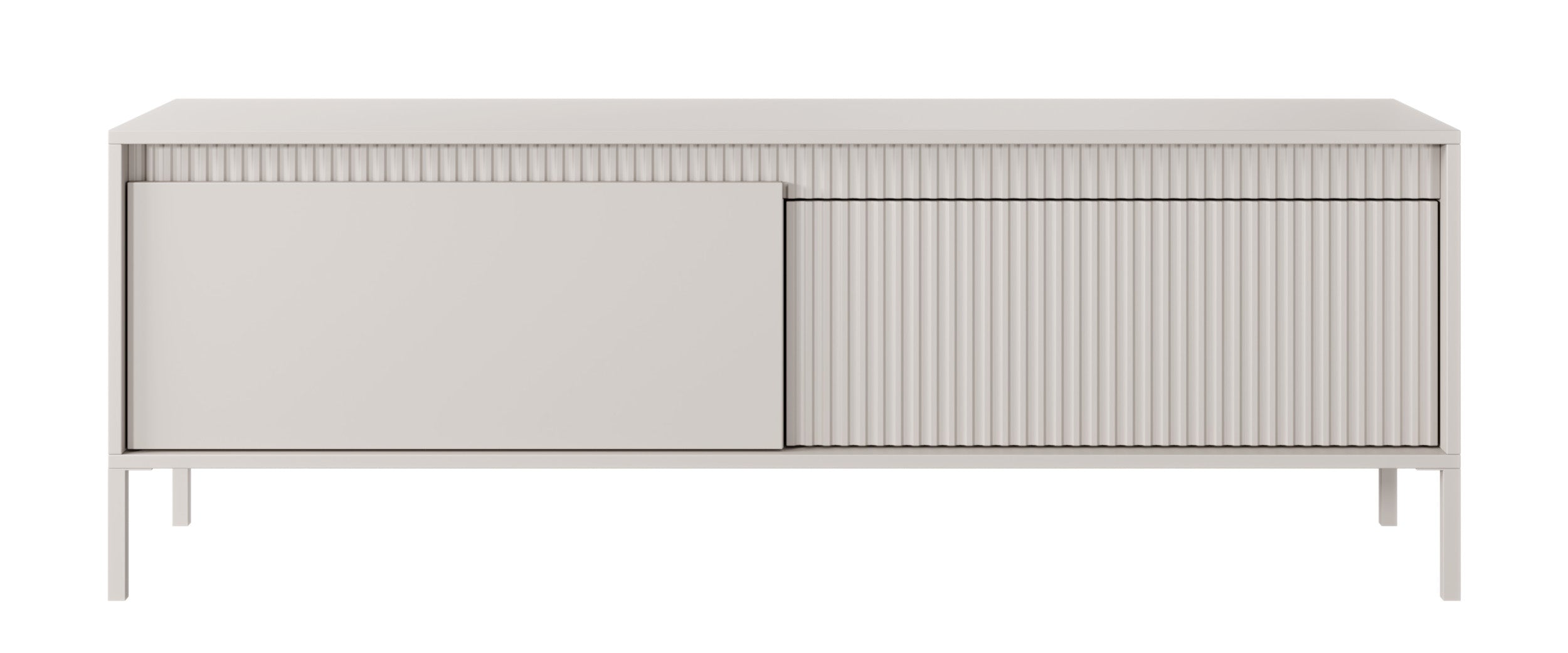 TV-Schrank Falsetto, zweiflügelig mit gerillter Front, 154 cm, beige