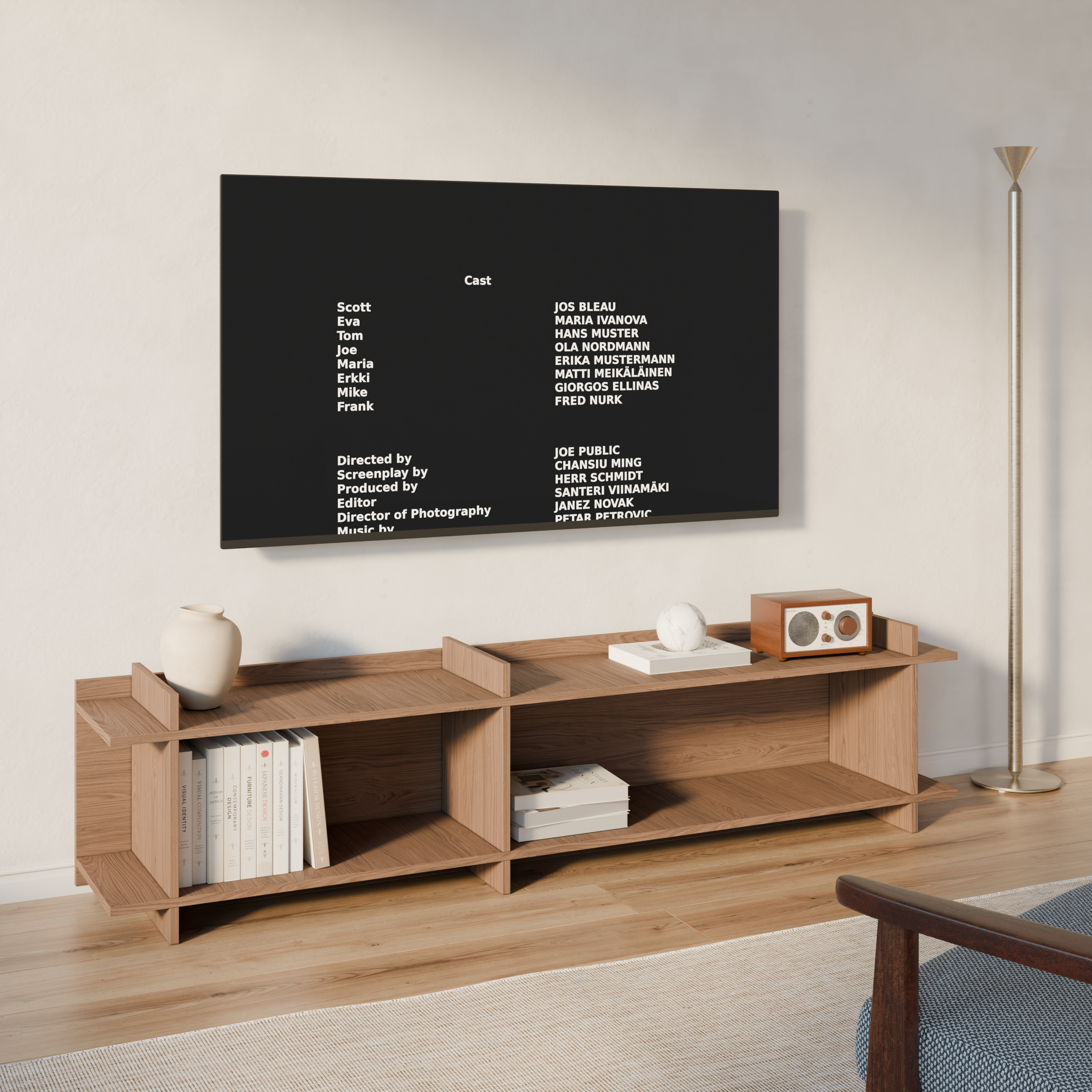 Fencey TV-Schrank stehend-hängend 175 cm Casella Eiche Braun