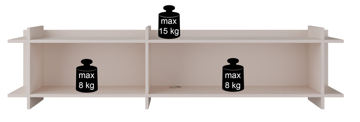 Steh- und hängende RTV-Kommode Fencey 175 cm Kaschmir