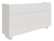 Kommode mit sechs Schubladen Fiorra 147 cm weiß Hochglanz