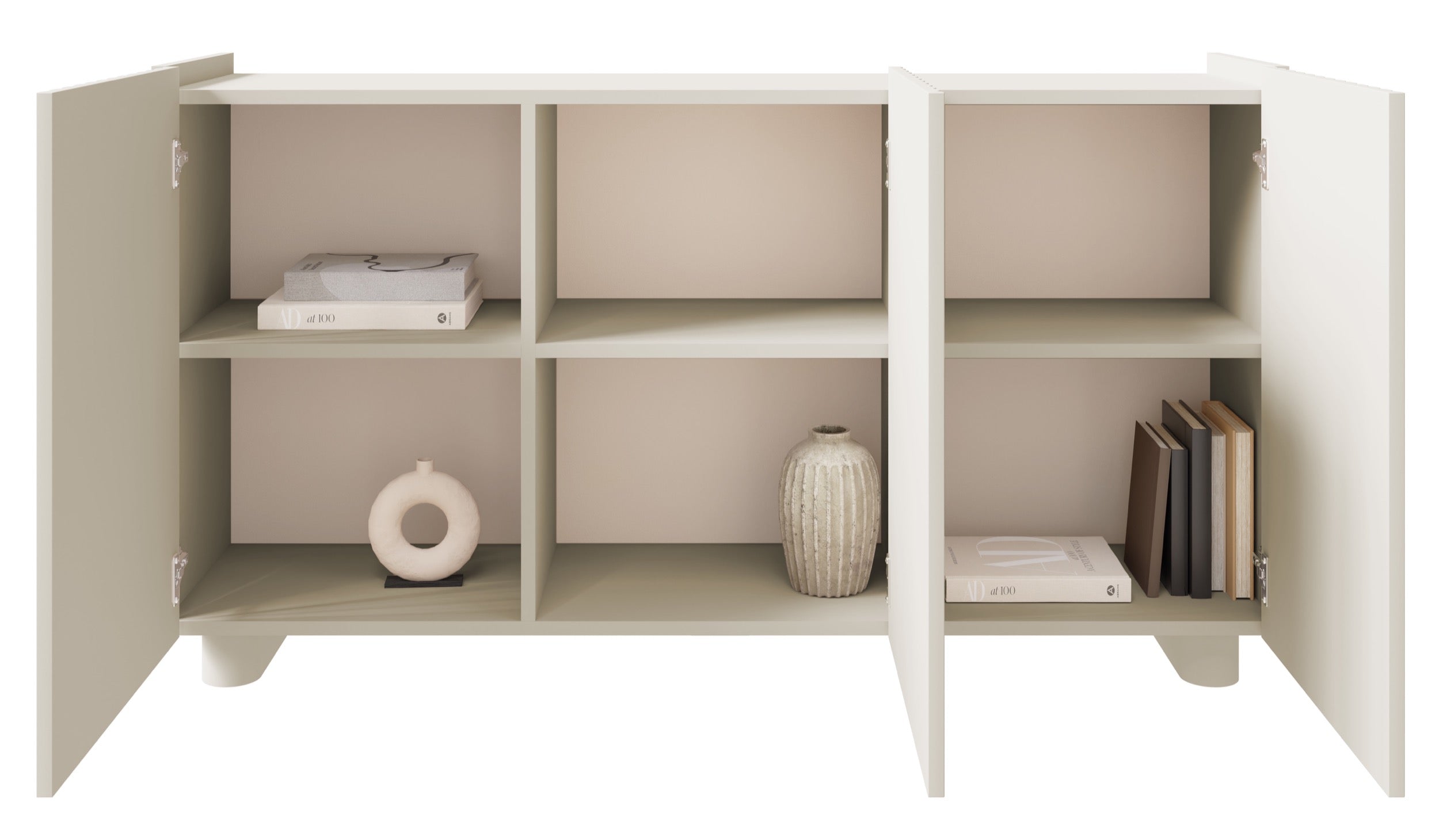 Drehtür-Kommode Fiorra 144 cm Kaschmir