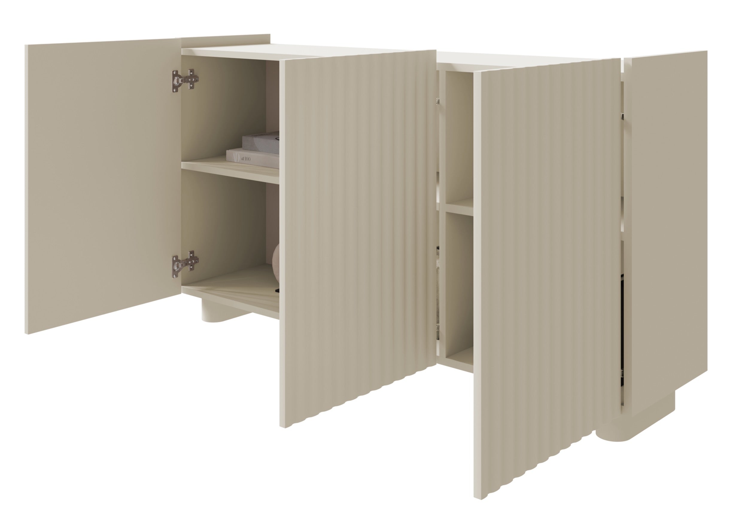 Drehtür-Kommode Fiorra 144 cm Kaschmir