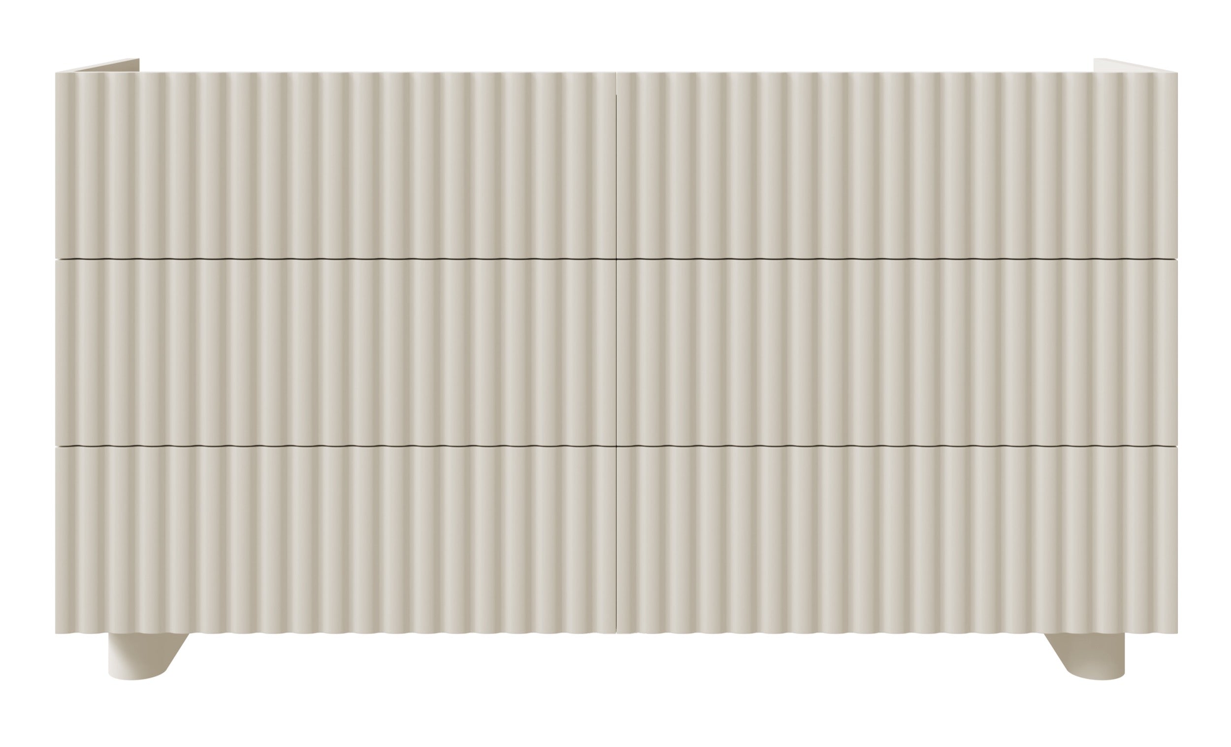 Kommode mit sechs Schubladen Fiorra 147 cm Kaschmir