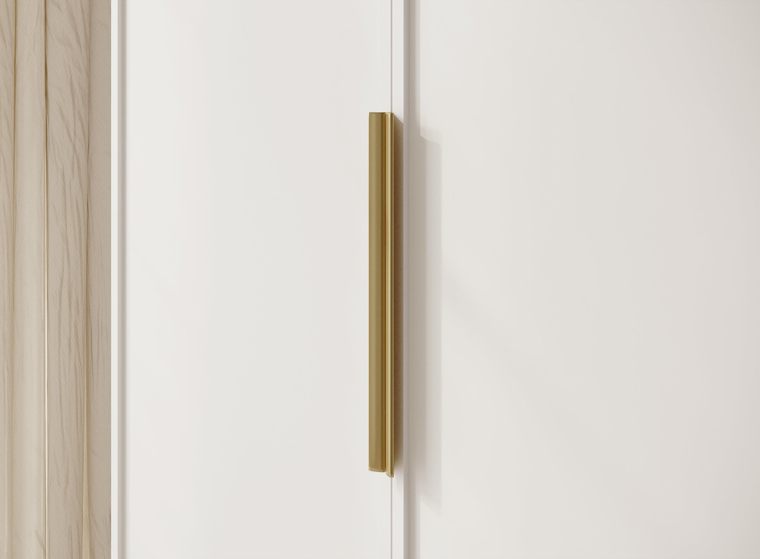 Drehtürenschrank Frame mit drei Türen, zwei Kleiderstangen, 150 cm, Weiß