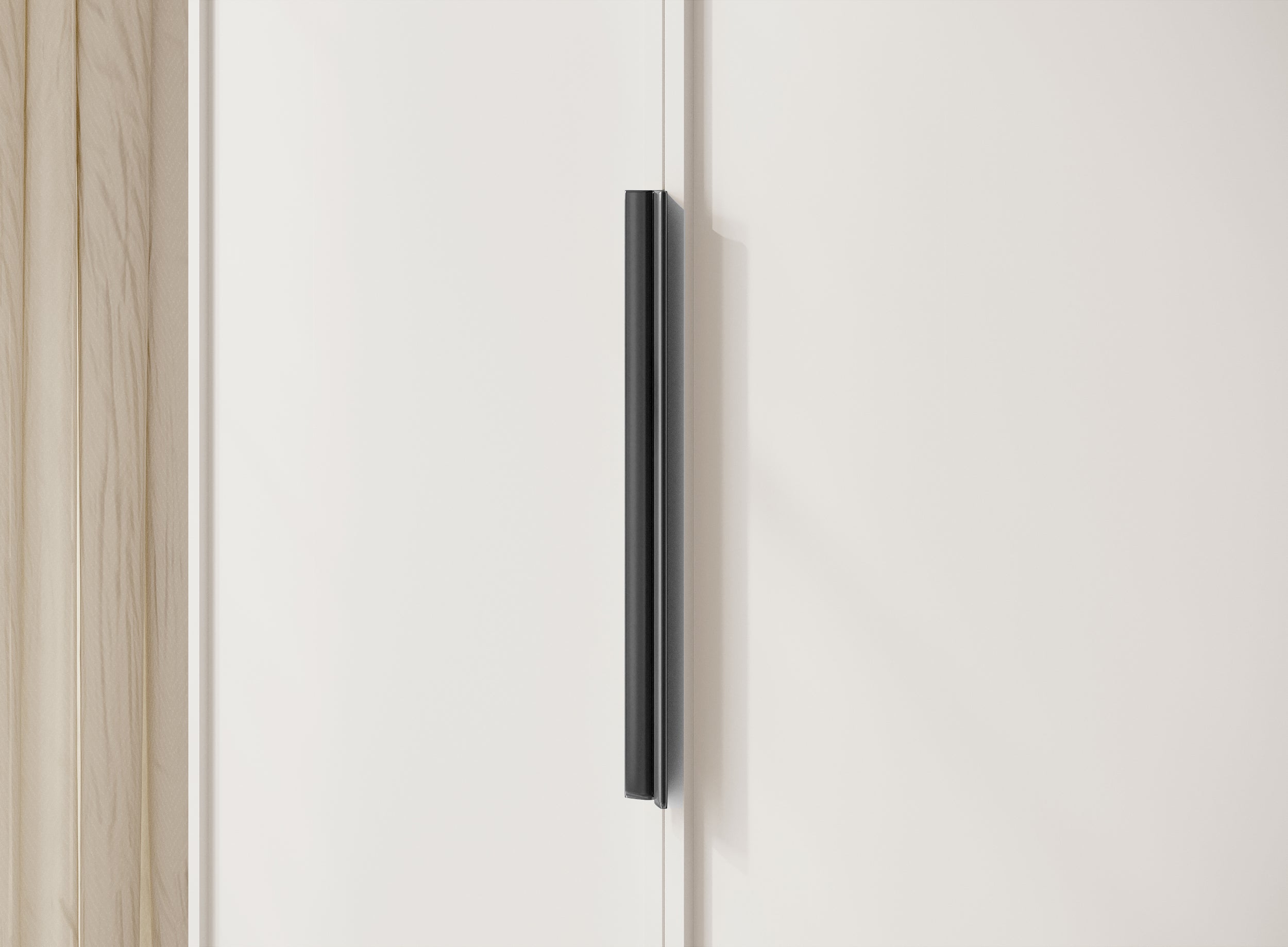Drehtürenschrank Frame mit drei Türen, zwei Kleiderstangen, 150 cm, Weiß