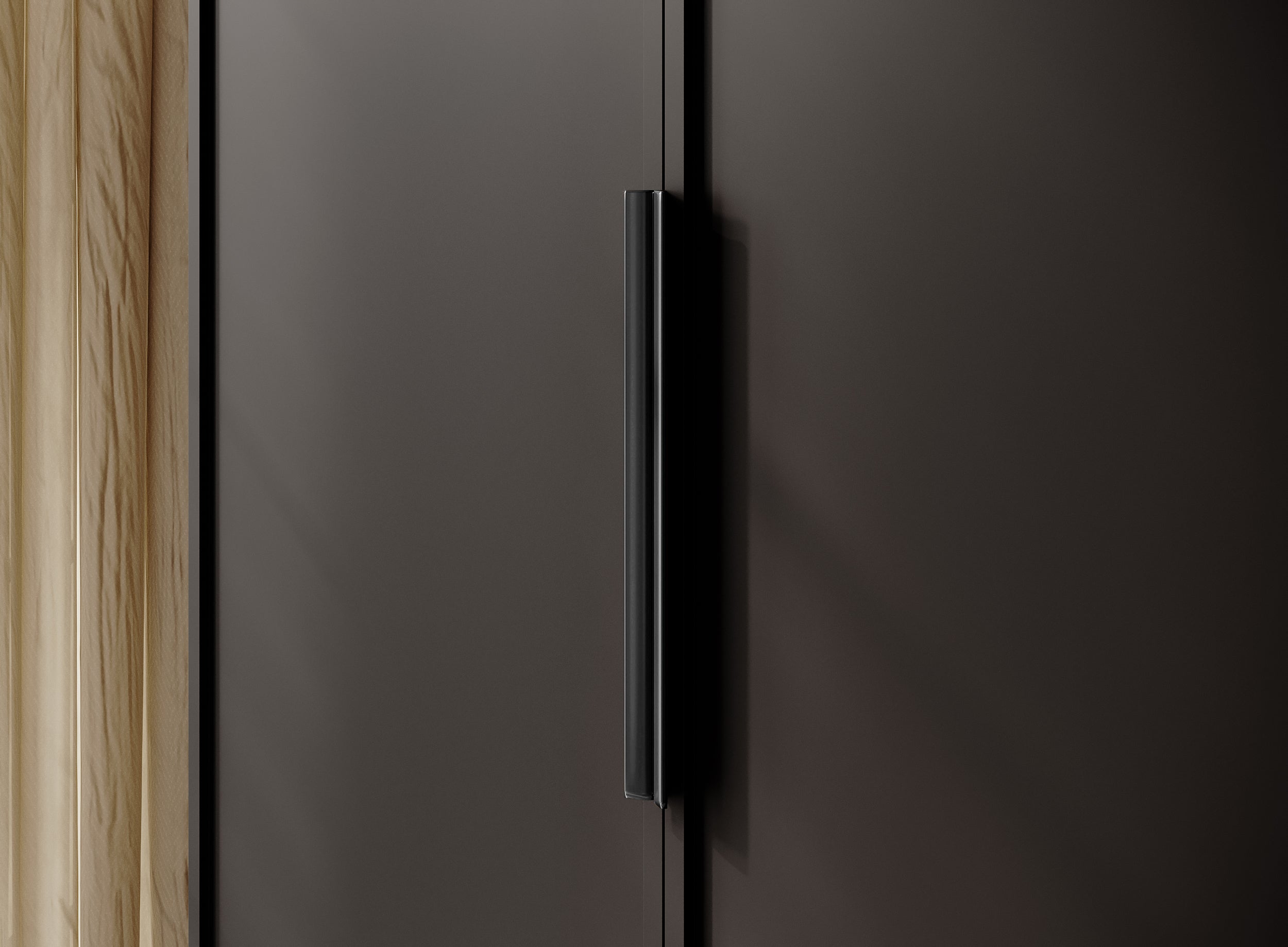 Vier­türiger Schrank Frame mit zwei Kleiderstangen, 200 cm, Schwarz