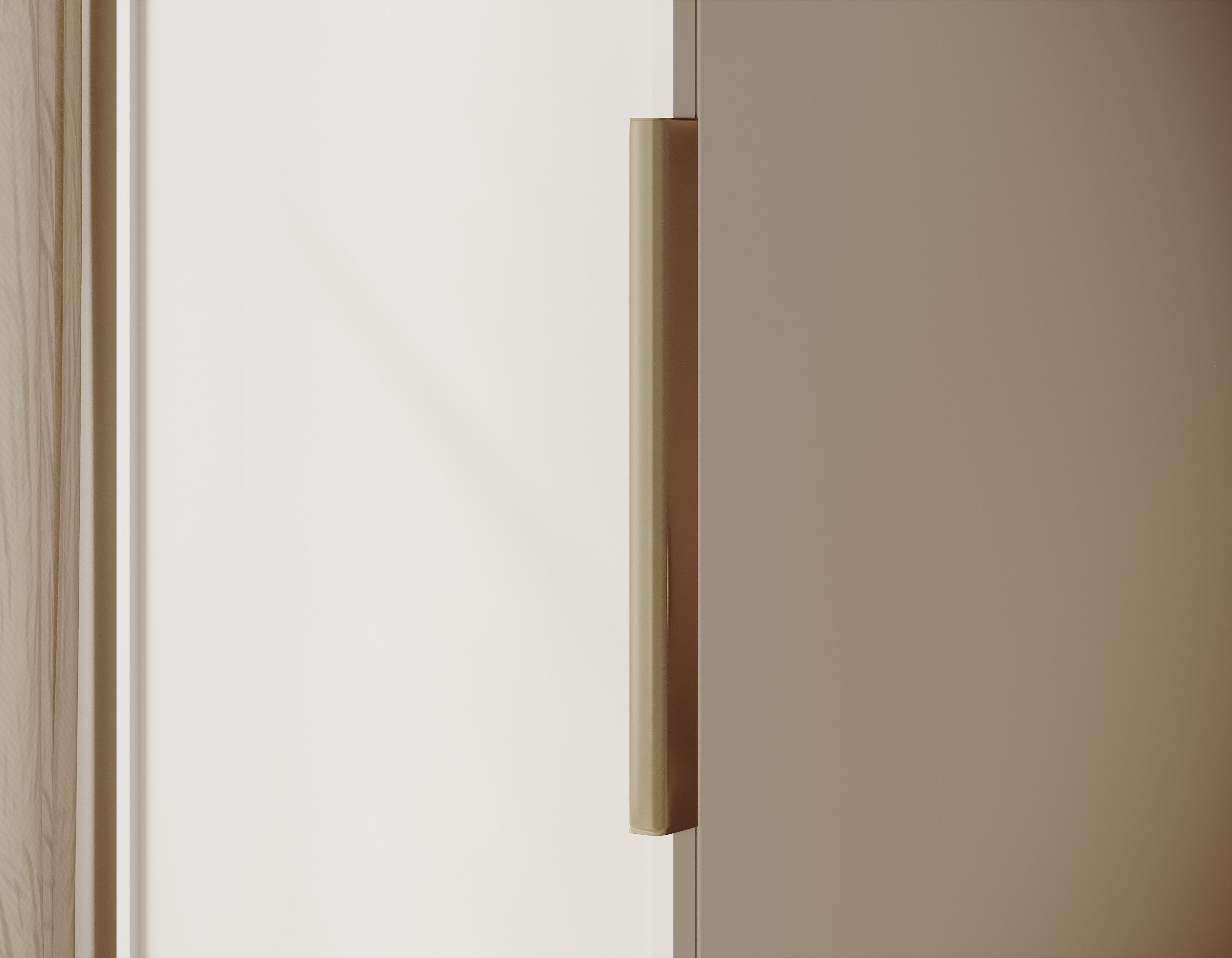Einzeltüriger Schrank Frame mit Regalen 50 cm Weiß