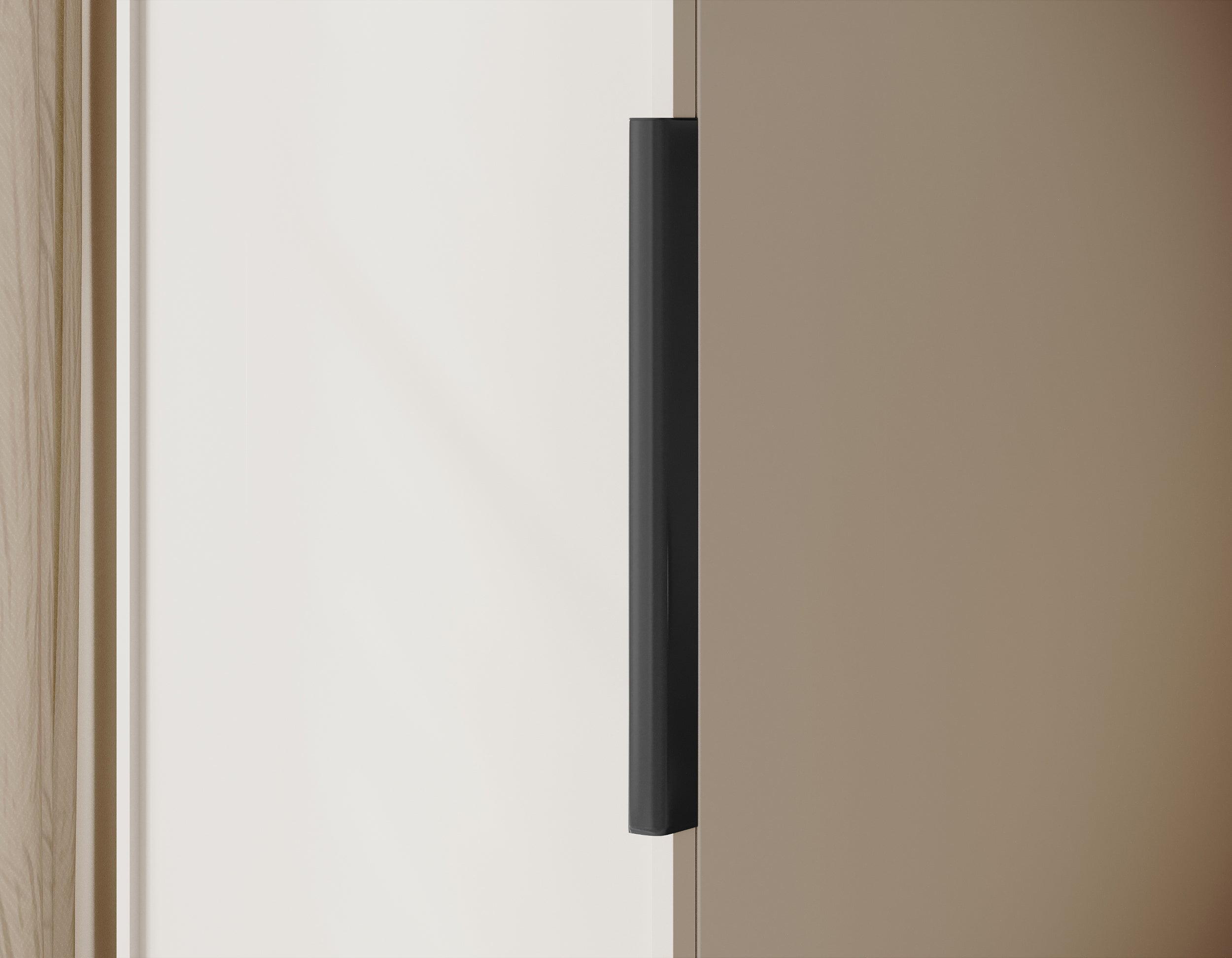 Einzeltüriger Schrank Frame mit Regalen 50 cm Weiß