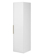 Einzeltüriger Schrank Frame mit Regalen 50 cm Weiß