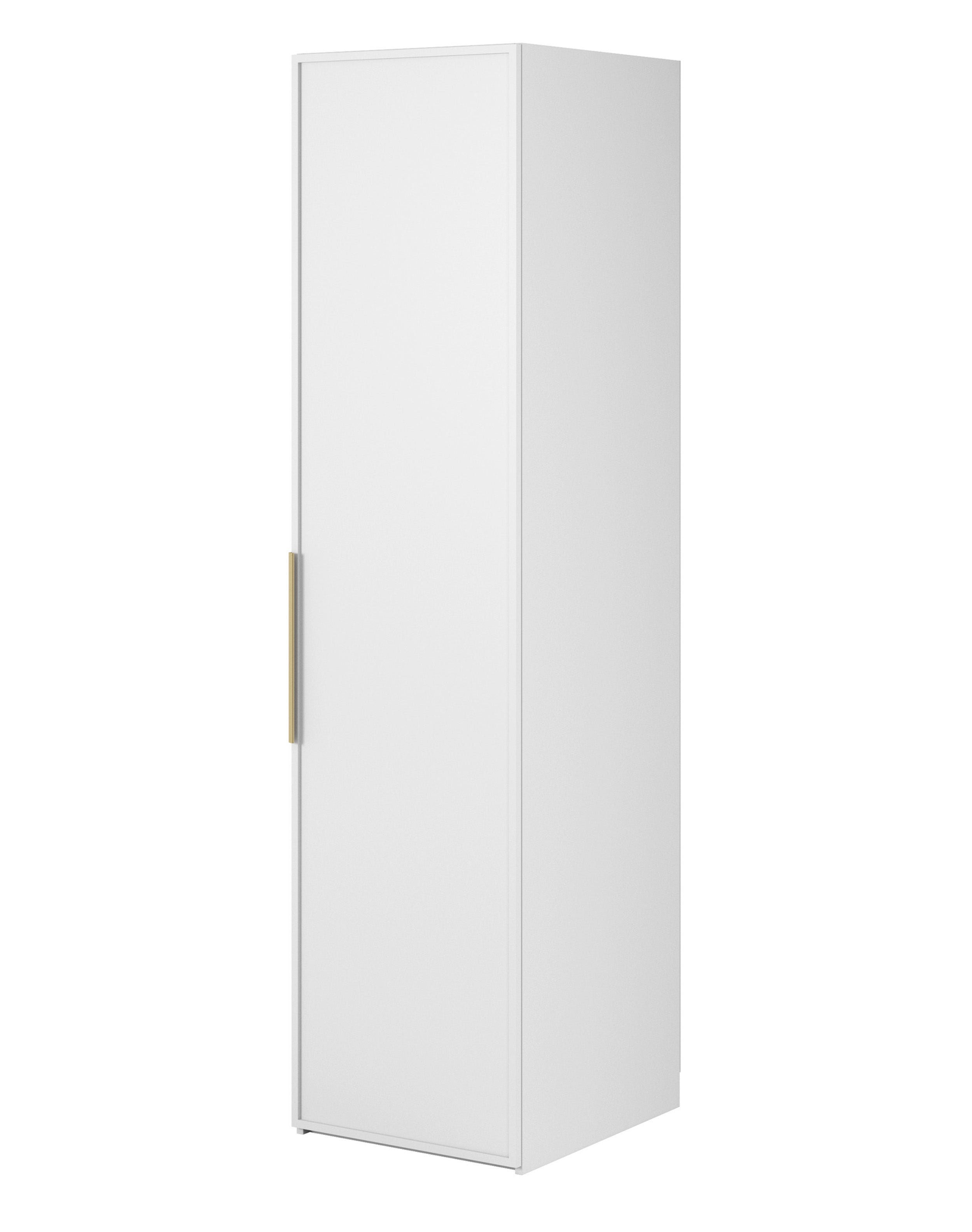 Einzeltüriger Schrank Frame mit Regalen 50 cm Weiß