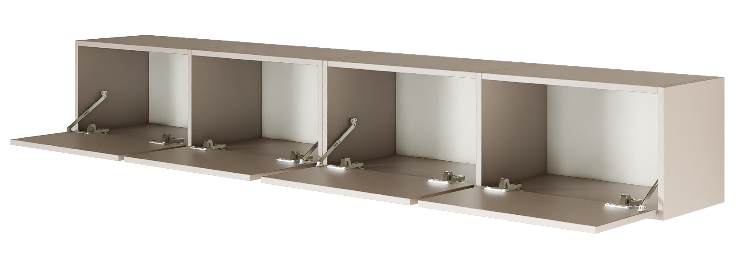 Hängender RTV-Schrank Framme mit vier Klappen, 200 cm, Kaschmir
