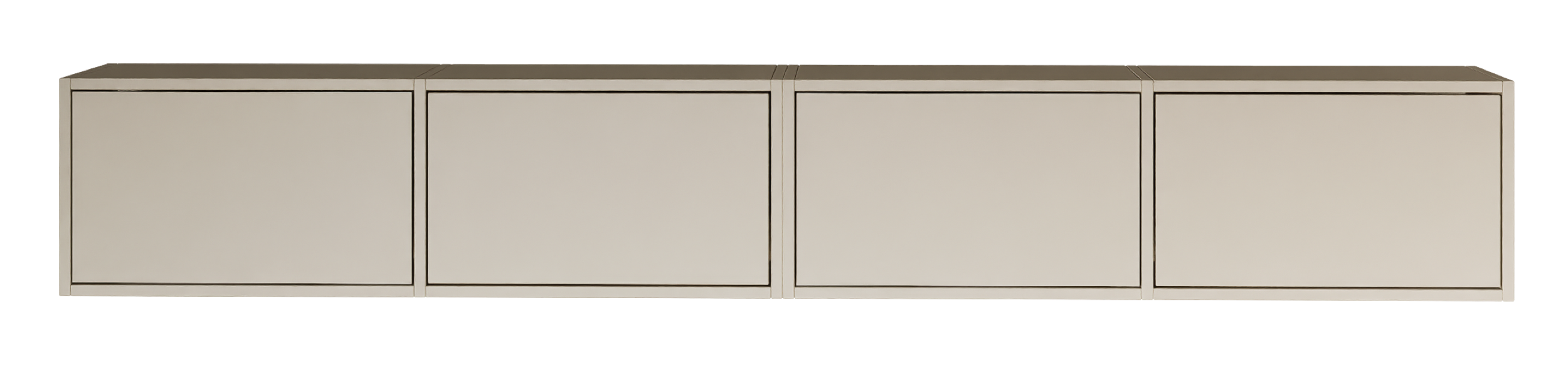 Hängender RTV-Schrank Framme mit vier Klappen, 200 cm, Kaschmir